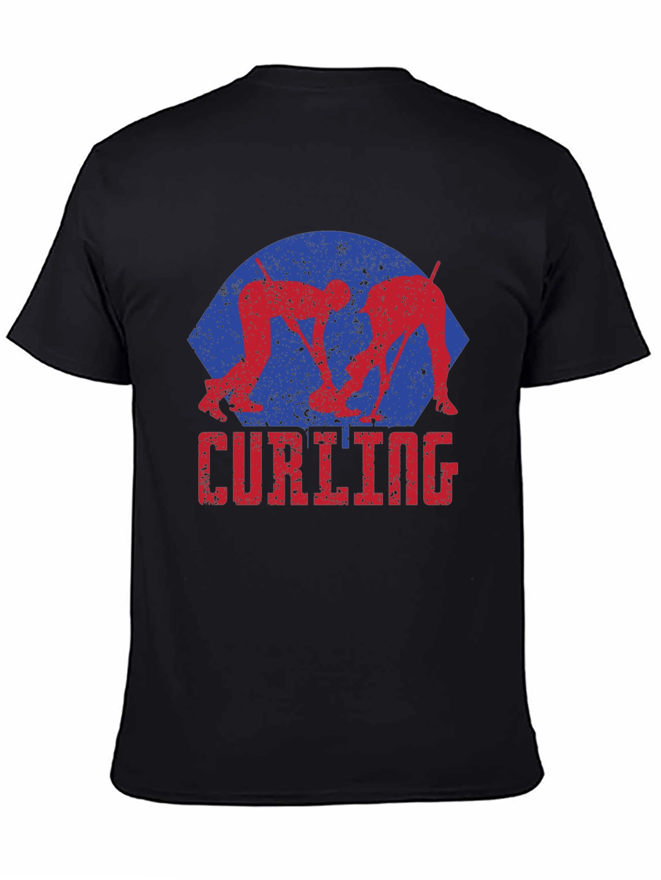 Curling T-Shirt - Retro Style Sports Tee