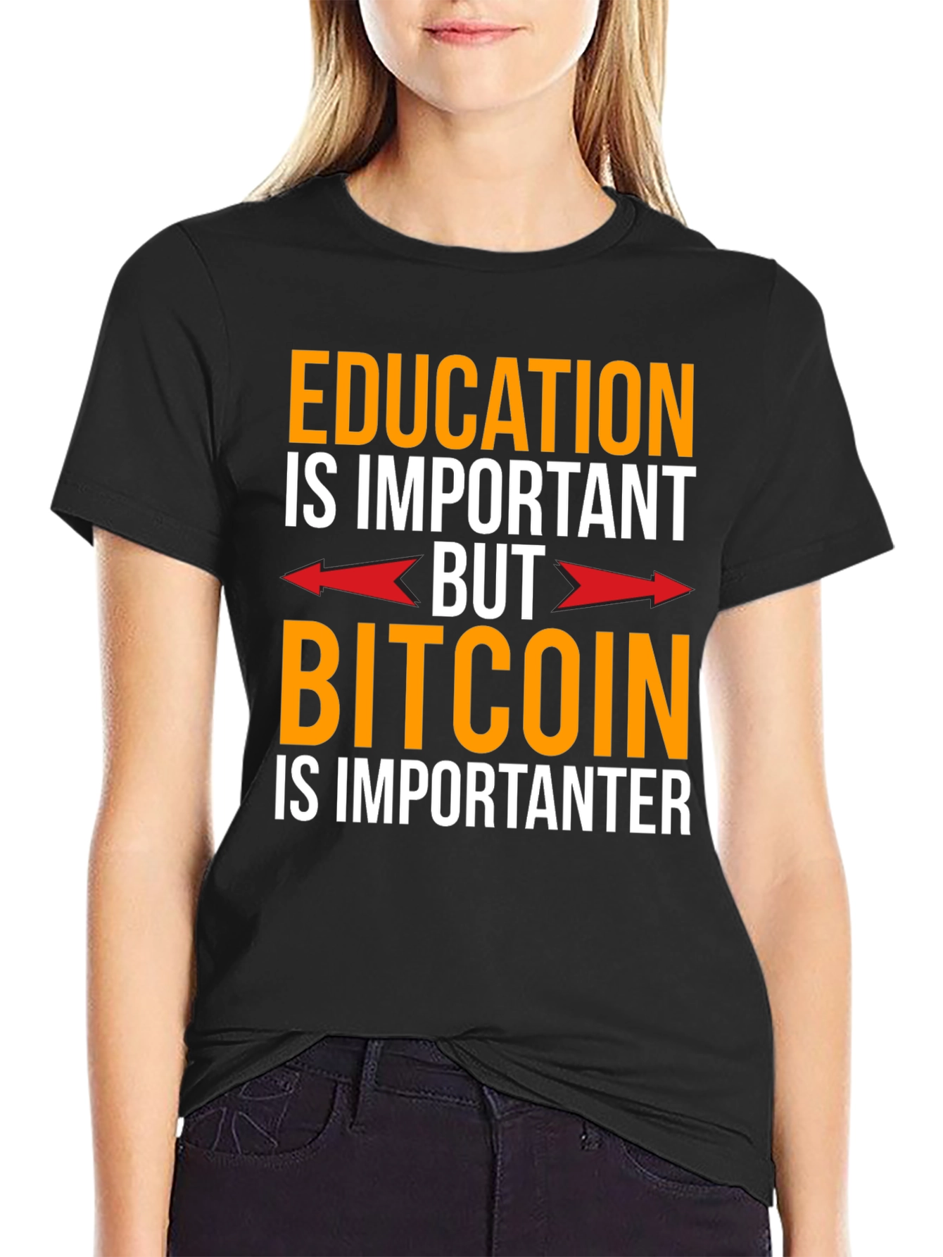 Education is Important But Bitcoin T-Shirt