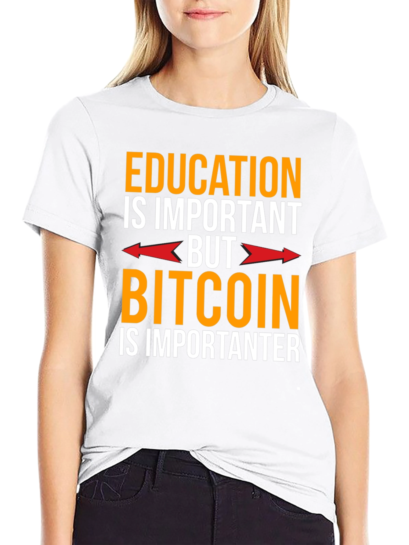 Education is Important But Bitcoin T-Shirt