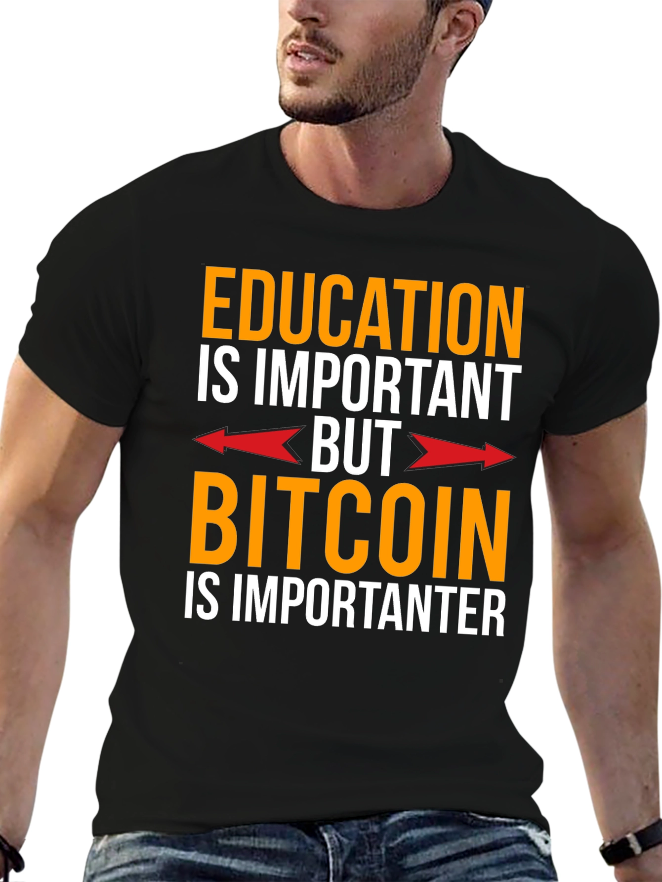 Education is Important But Bitcoin T-Shirt