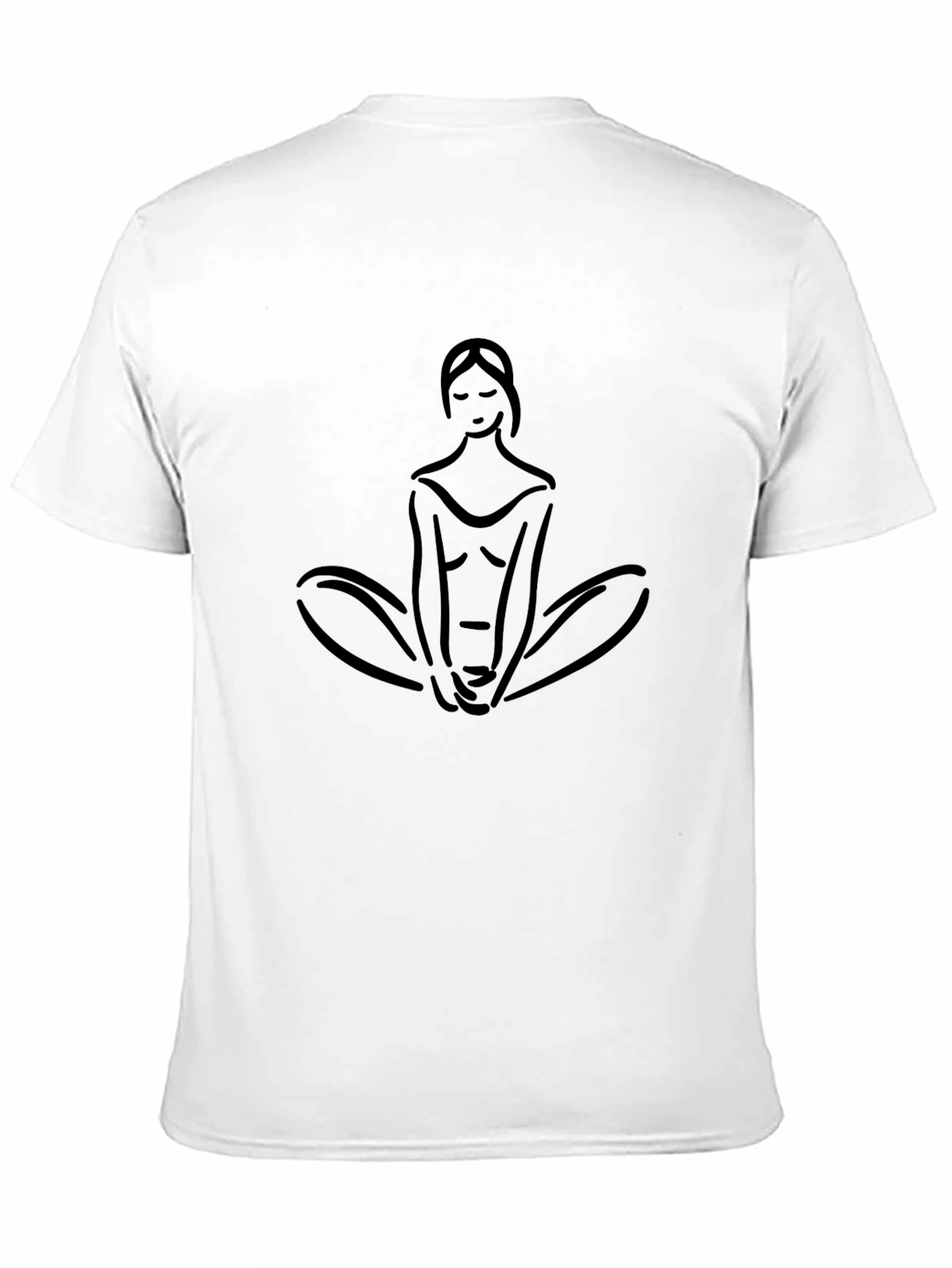 Yoga Pose T-Shirt - Minimalist Line Art