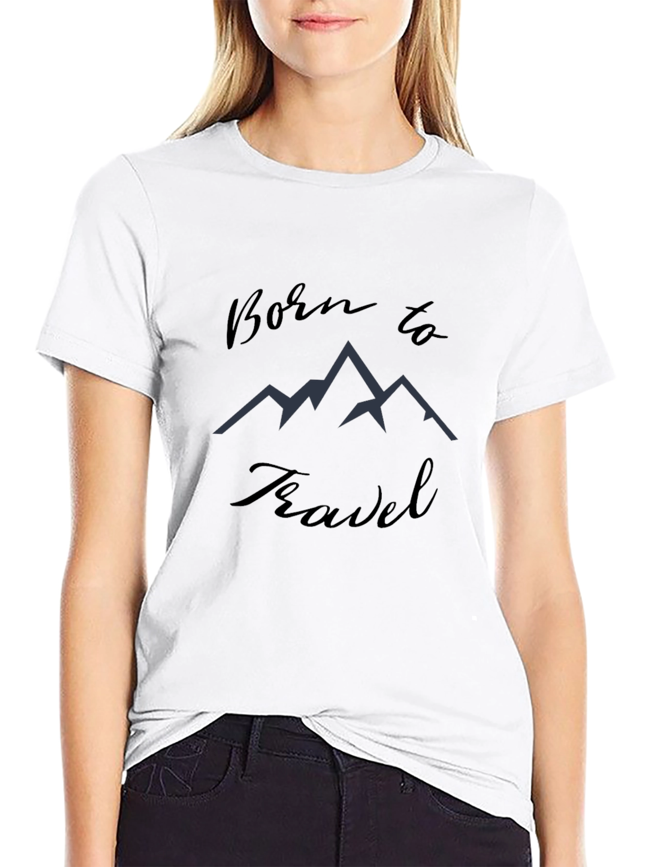 Born to Travel T-Shirt - Mountain Design