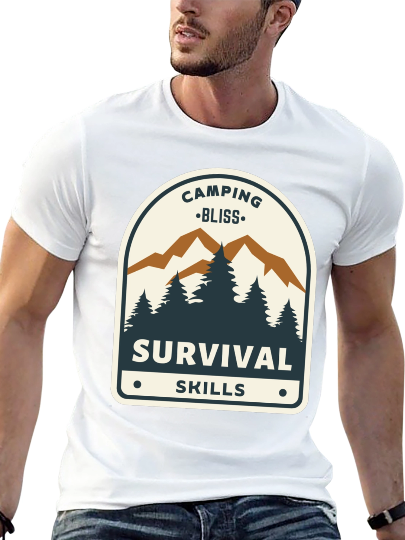 Camping Bliss Survival Skills Black T-Shirt