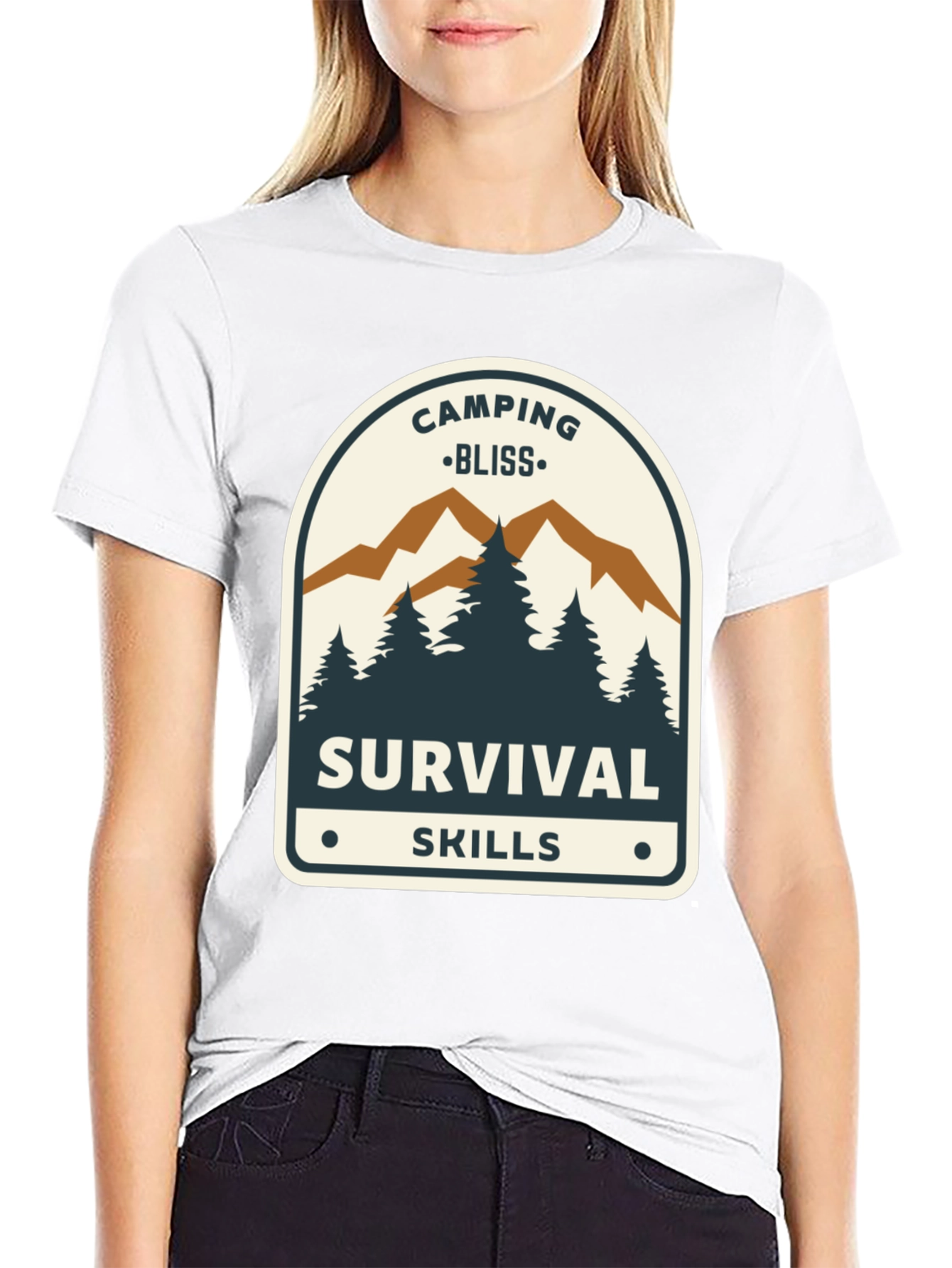 Camping Bliss Survival Skills Black T-Shirt