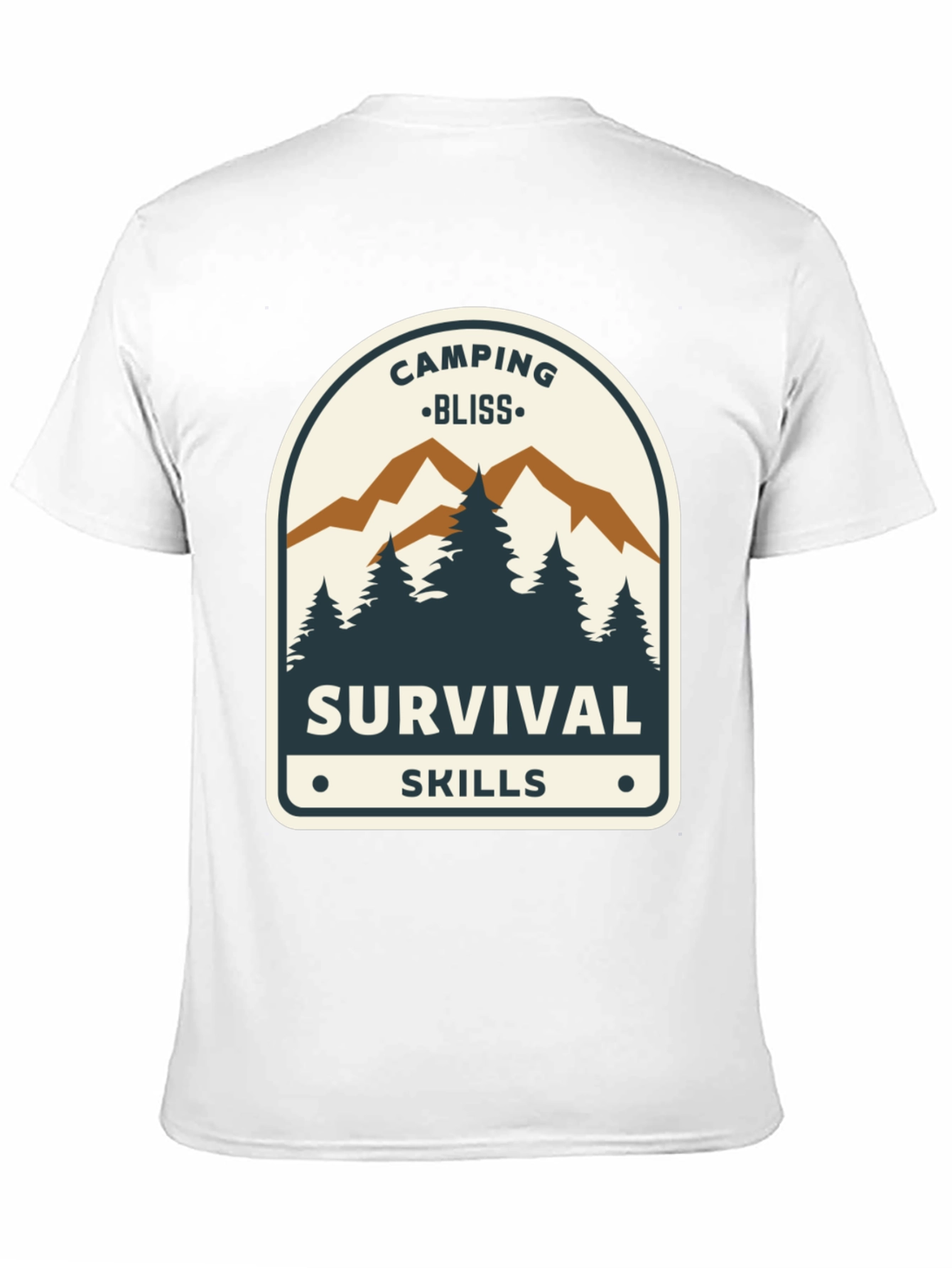 Camping Bliss Survival Skills Black T-Shirt