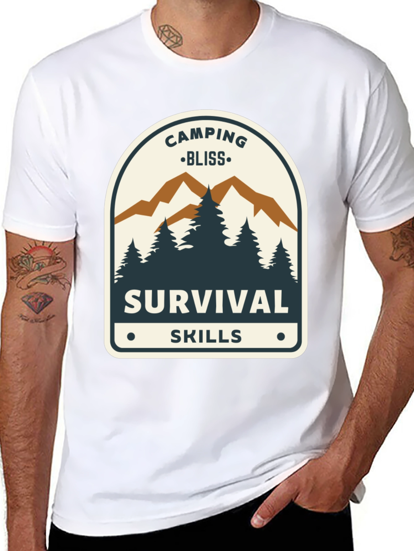 Camping Bliss Survival Skills Black T-Shirt