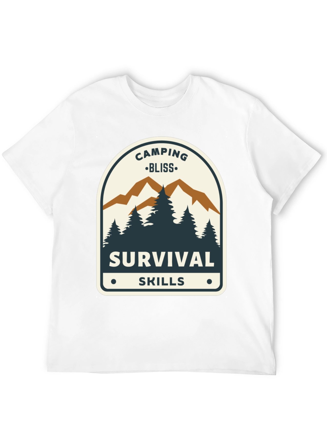 Camping Bliss Survival Skills Black T-Shirt