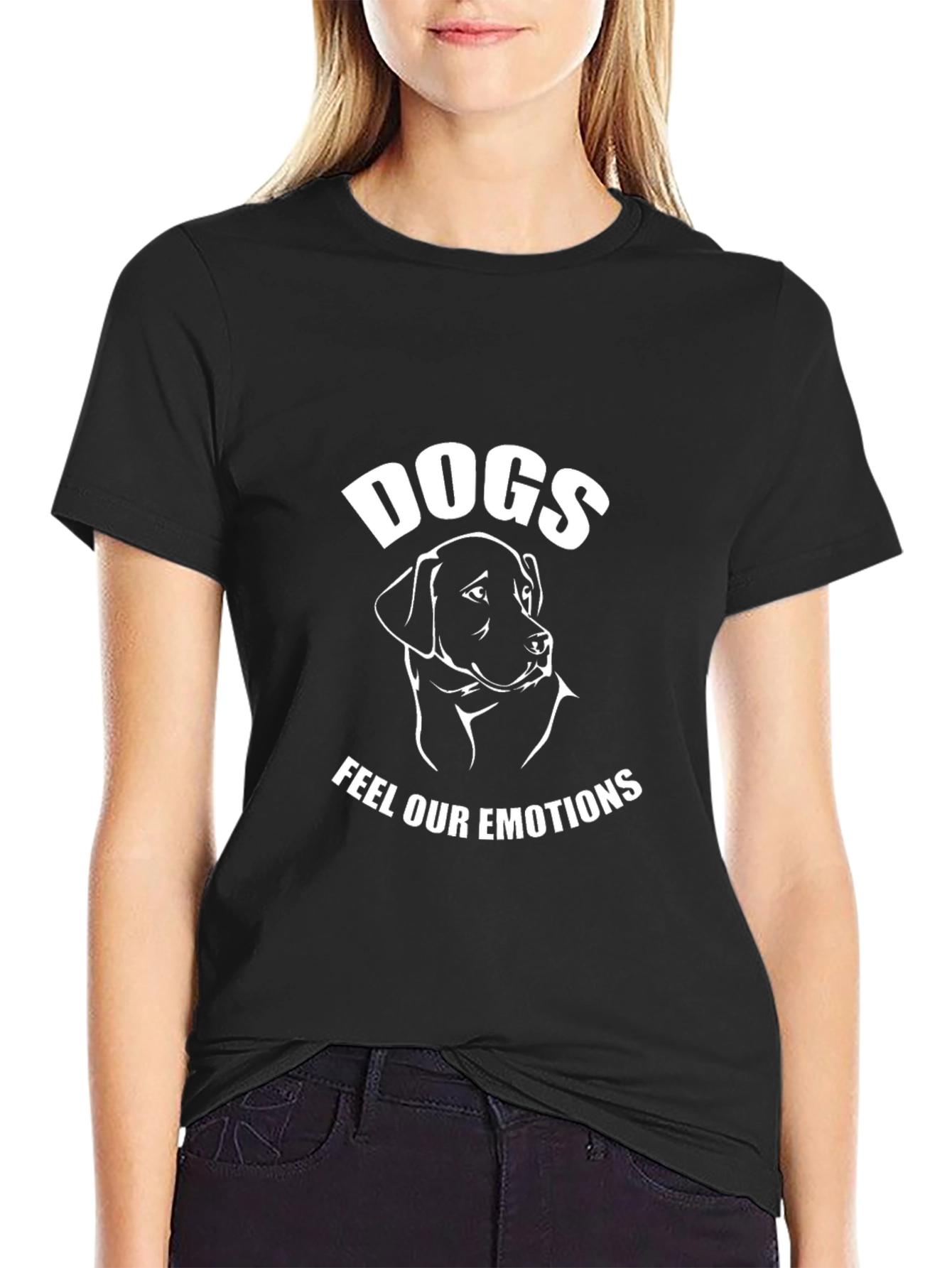 Dogs Feel Our Emotions T-Shirt - Black