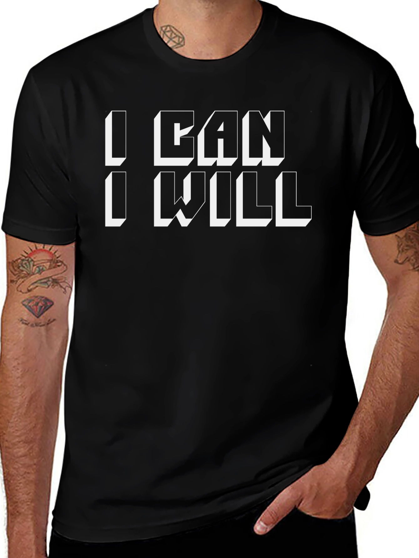 I Can I Will T-Shirt - Motivational Design