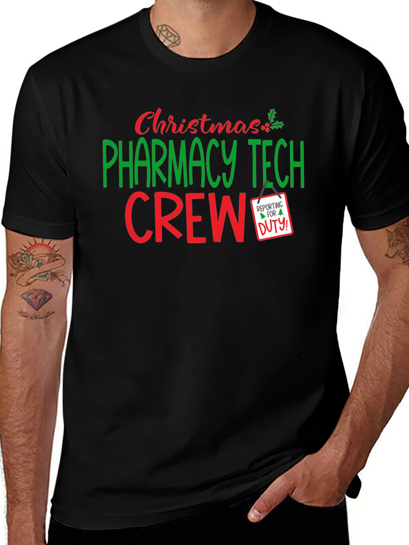 Pharmacy Tech Crew Christmas T-Shirt