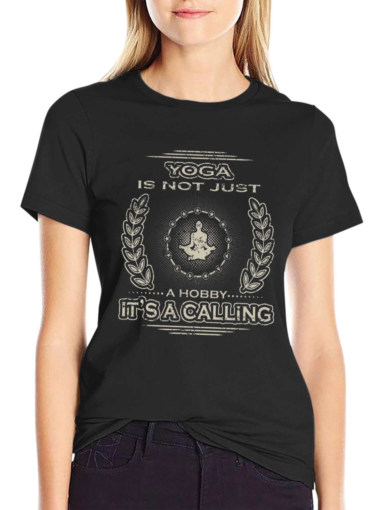 Yoga Is Not Just A Hobby Mens Black T-Shirt