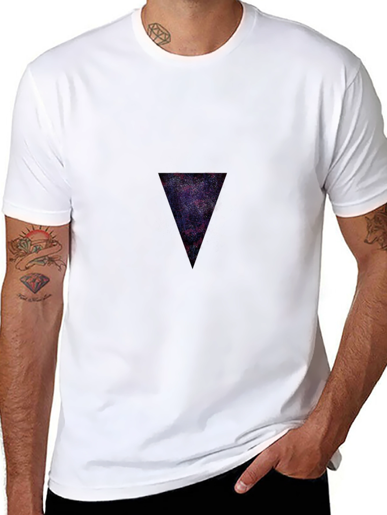 Galaxy Triangle Black T-Shirt
