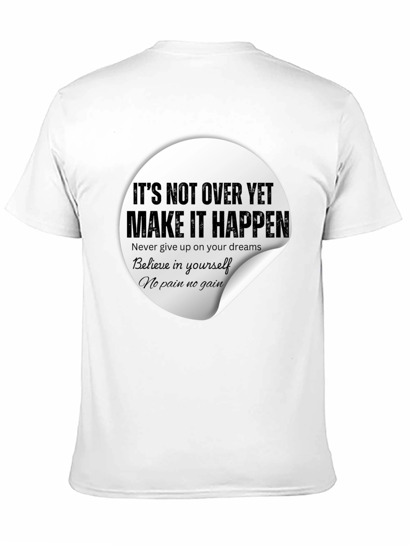 Inspirational Graphic Tee - Make It Happen Black T-Shirt