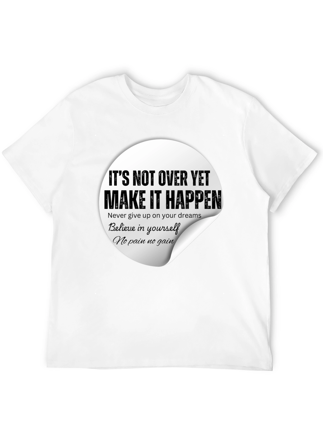 Inspirational Graphic Tee - Make It Happen Black T-Shirt