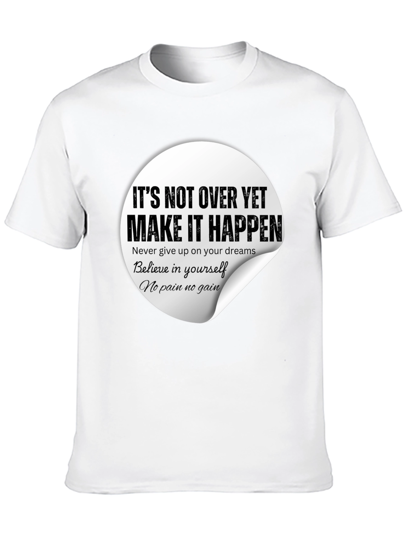 Inspirational Graphic Tee - Make It Happen Black T-Shirt