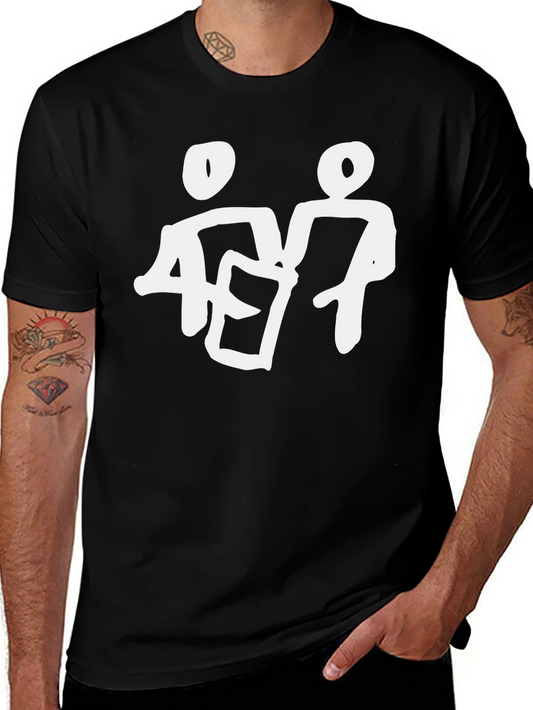 Abstract Art Black T-Shirt: Modern Graphic Tee