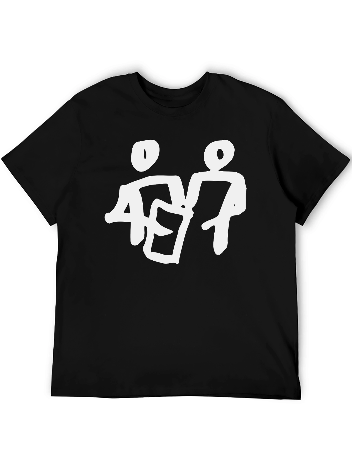Abstract Art Black T-Shirt: Modern Graphic Tee
