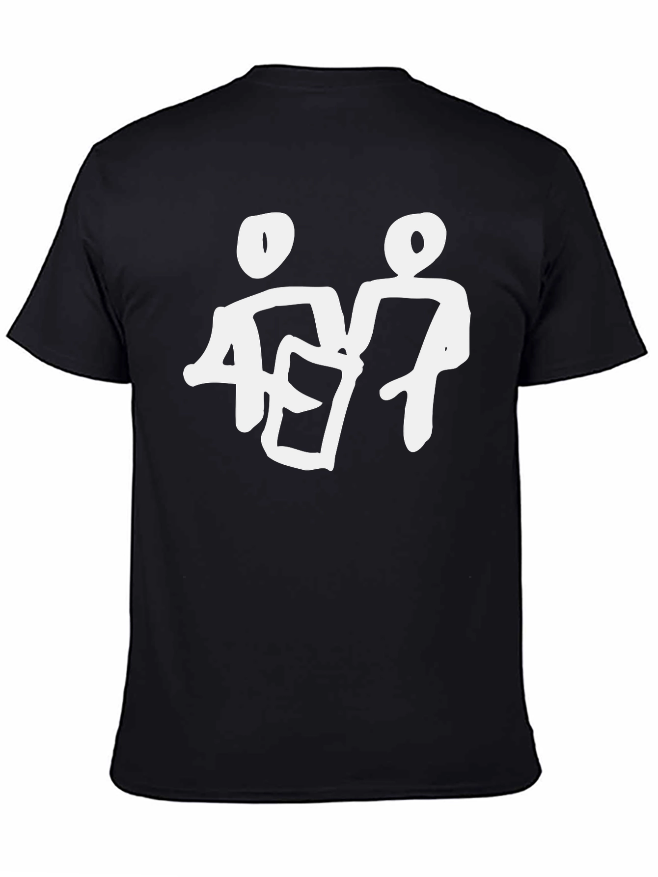 Abstract Art Black T-Shirt: Modern Graphic Tee