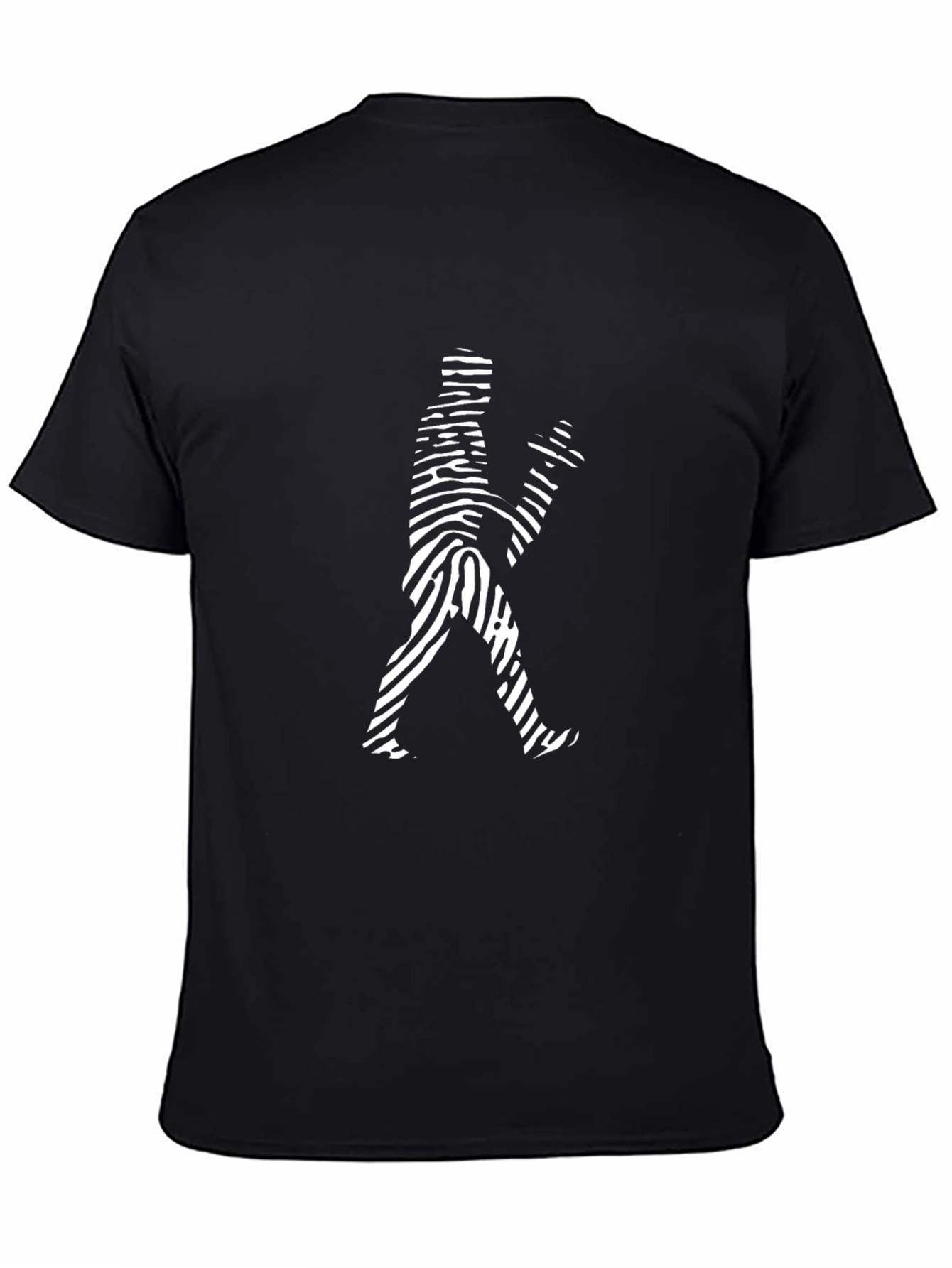 Fingerprint Man Graphic Black T-Shirt