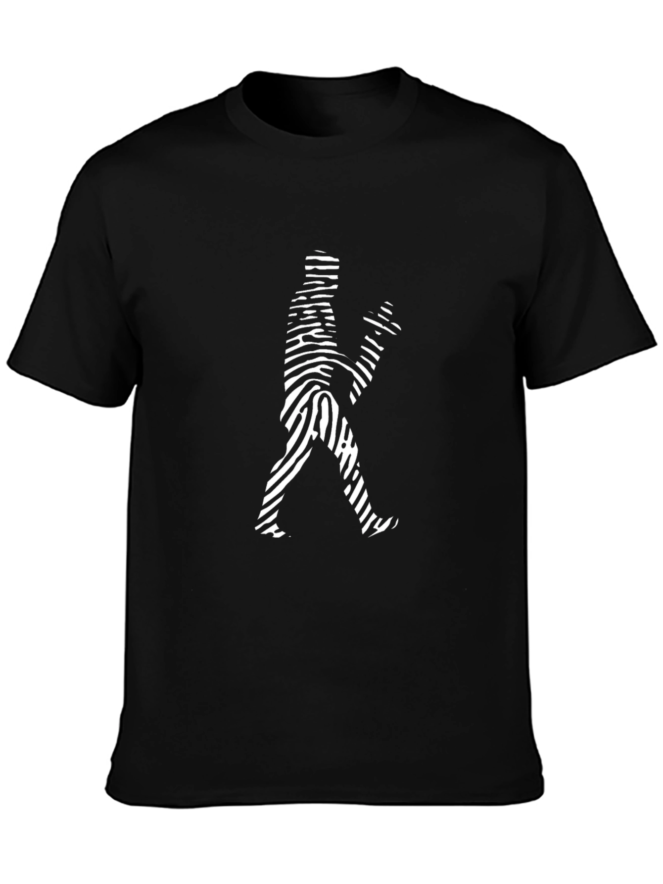 Fingerprint Man Graphic Black T-Shirt