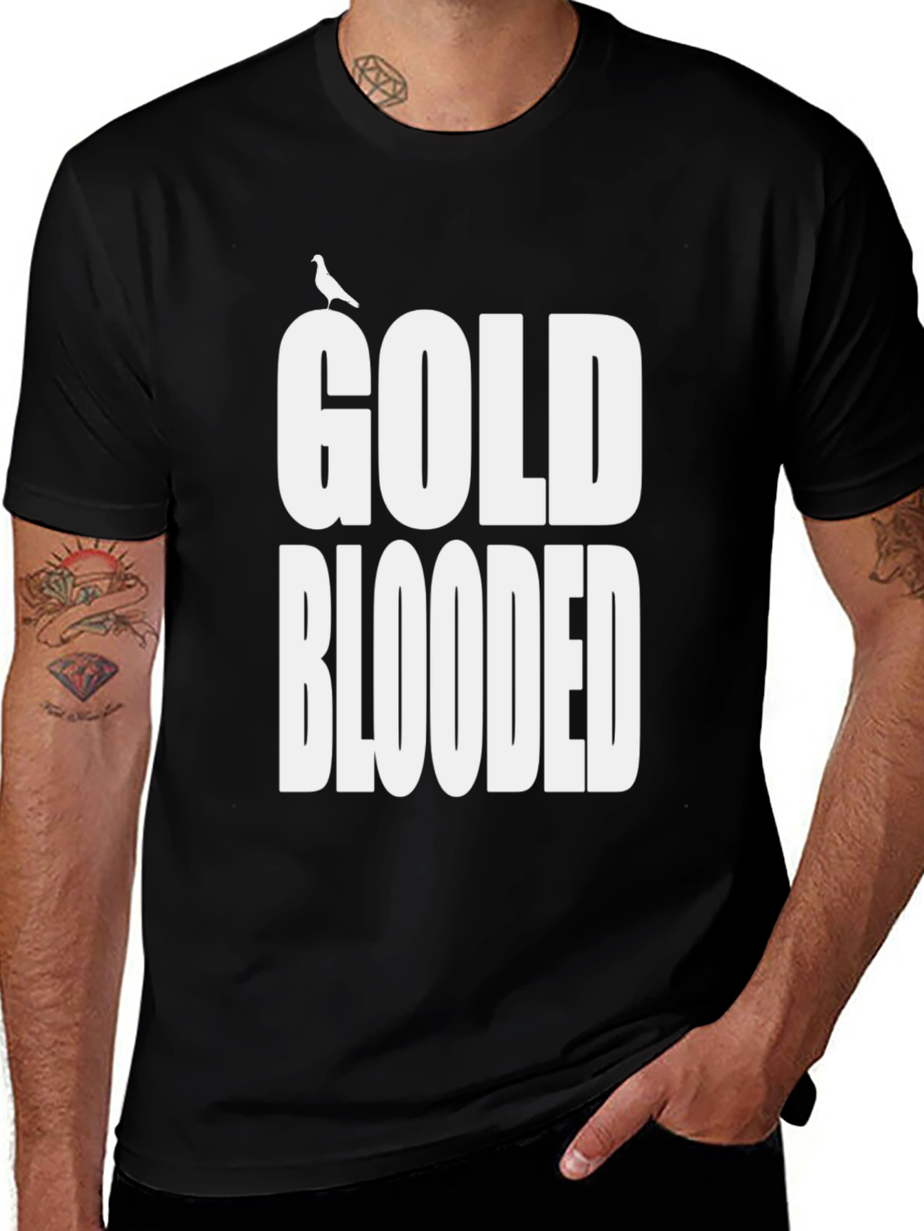 Gold Blooded Graphic Tee - Stylish Mens T-Shirt