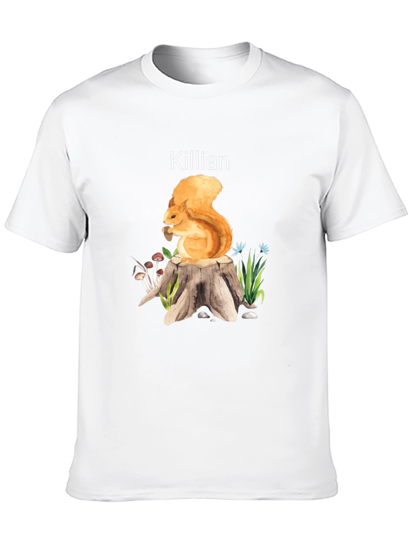 Killian Squirrel on Stump Tee