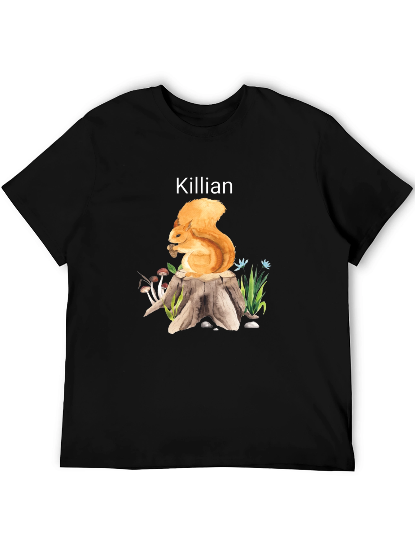 Killian Squirrel on Stump Tee