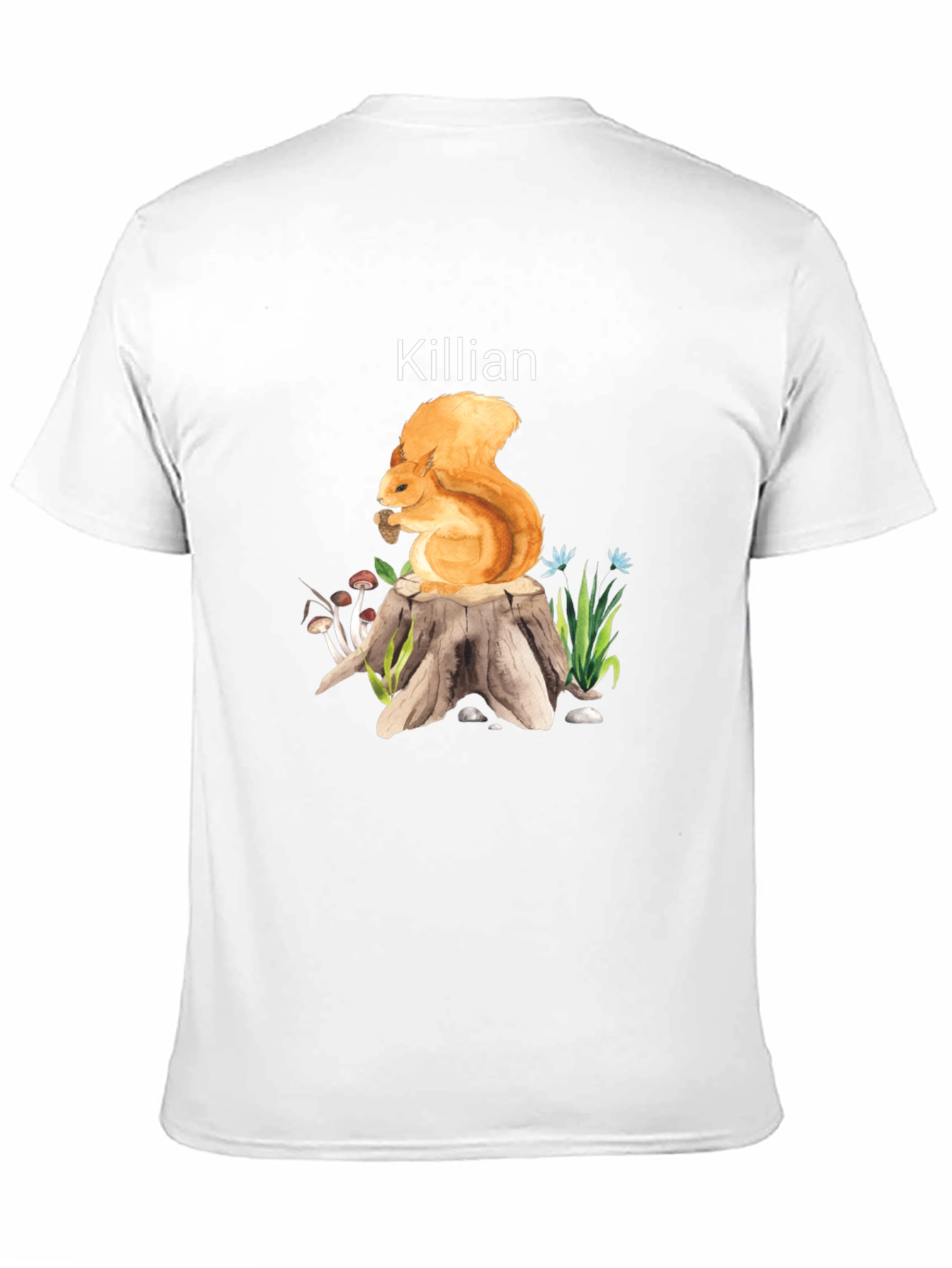 Killian Squirrel on Stump Tee