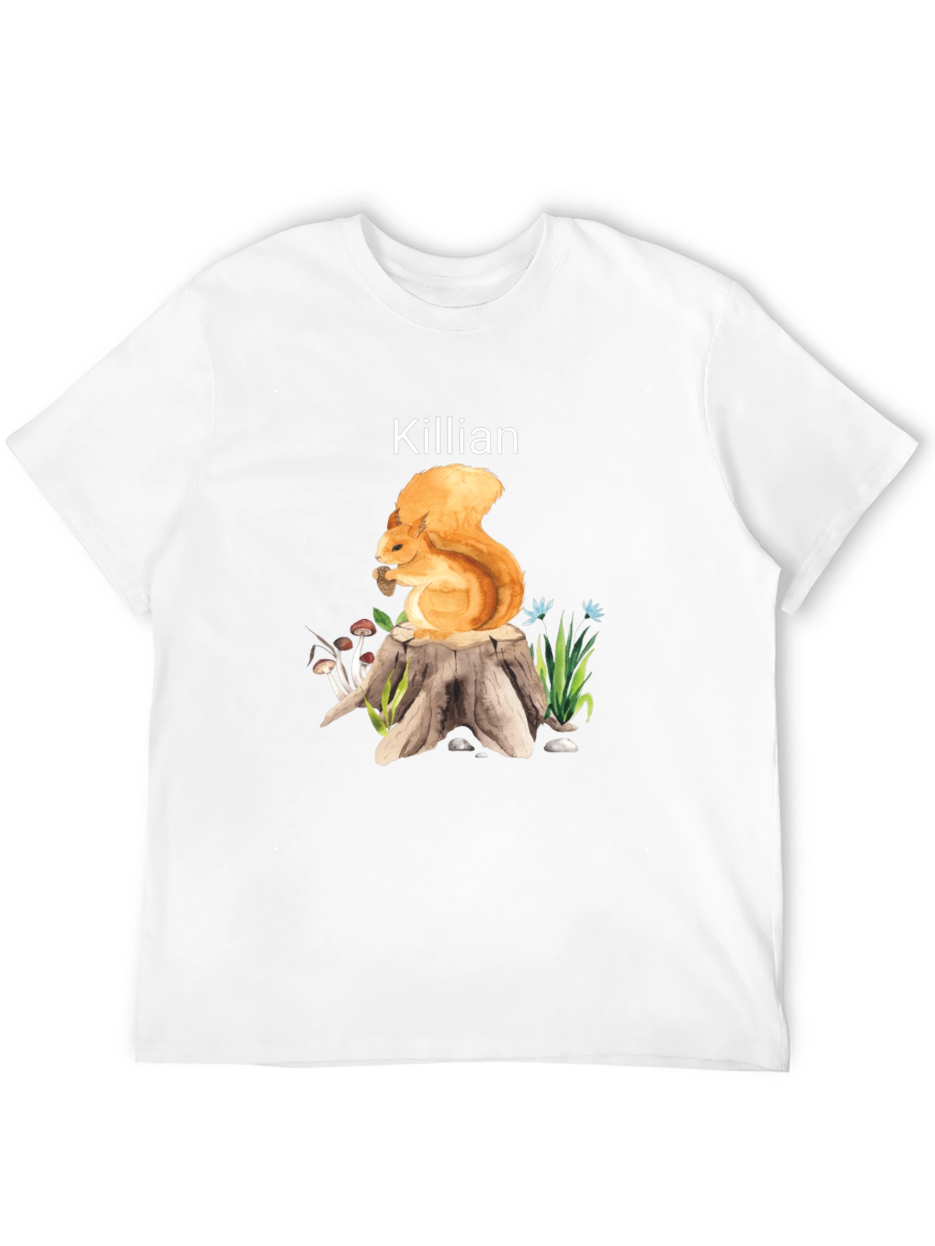 Killian Squirrel on Stump Tee