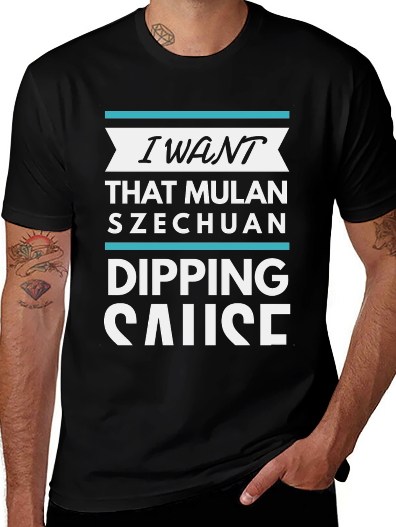 I Want That Mulan Szechuan Dipping Sauce Black T-Shirt