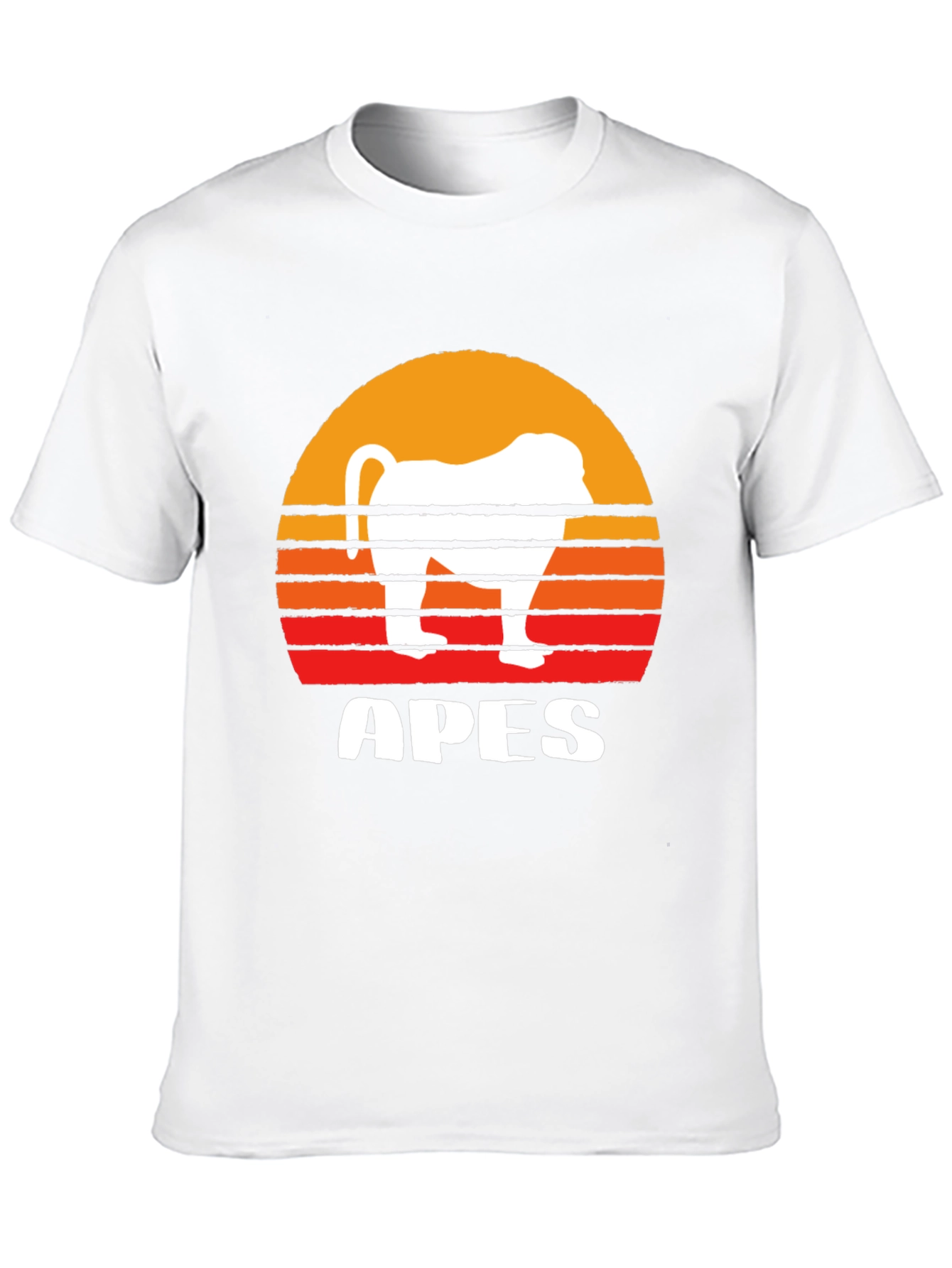 Apes Sunset Graphic T-Shirt - Unique Animal Tee