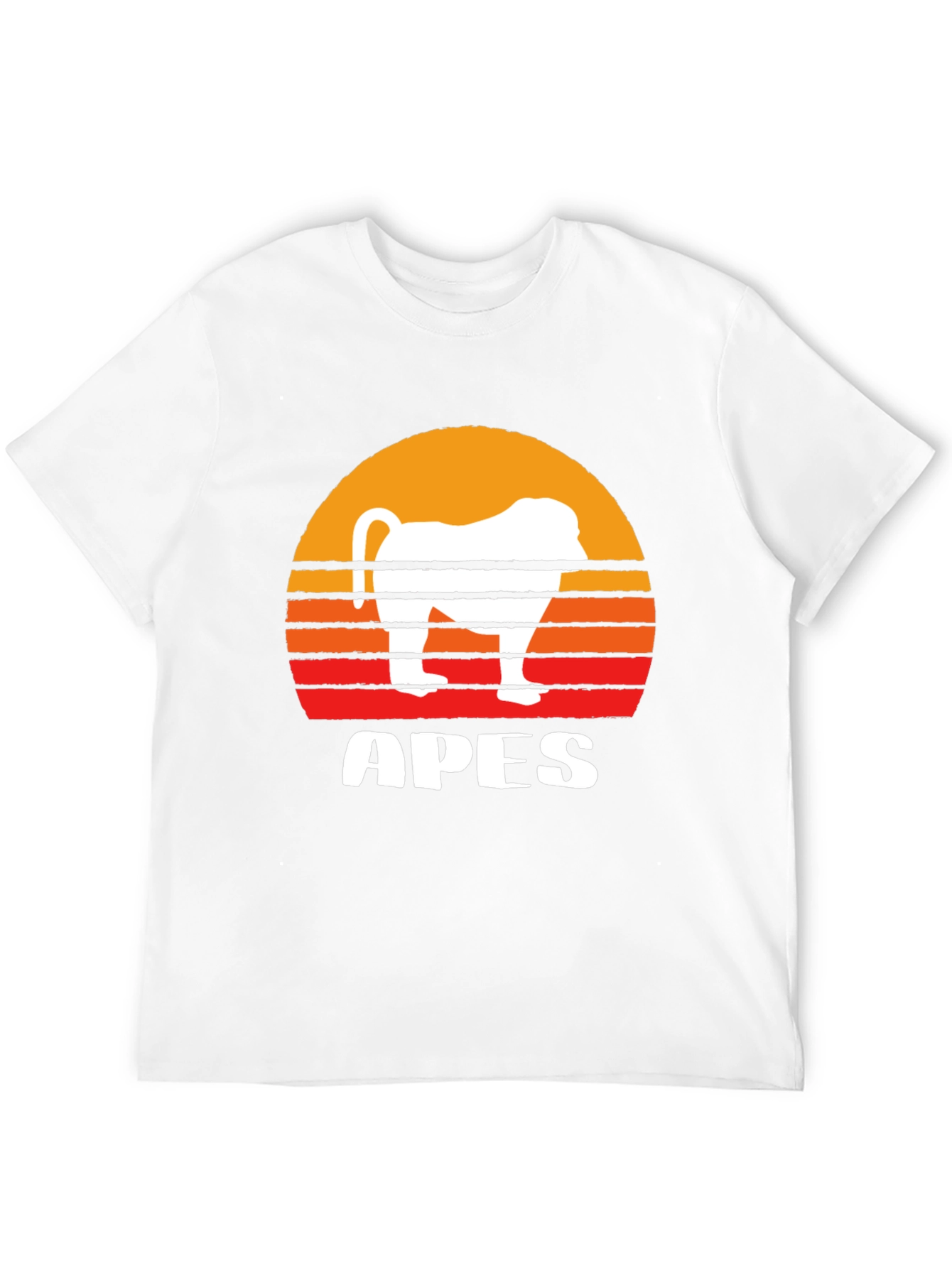 Apes Sunset Graphic T-Shirt - Unique Animal Tee