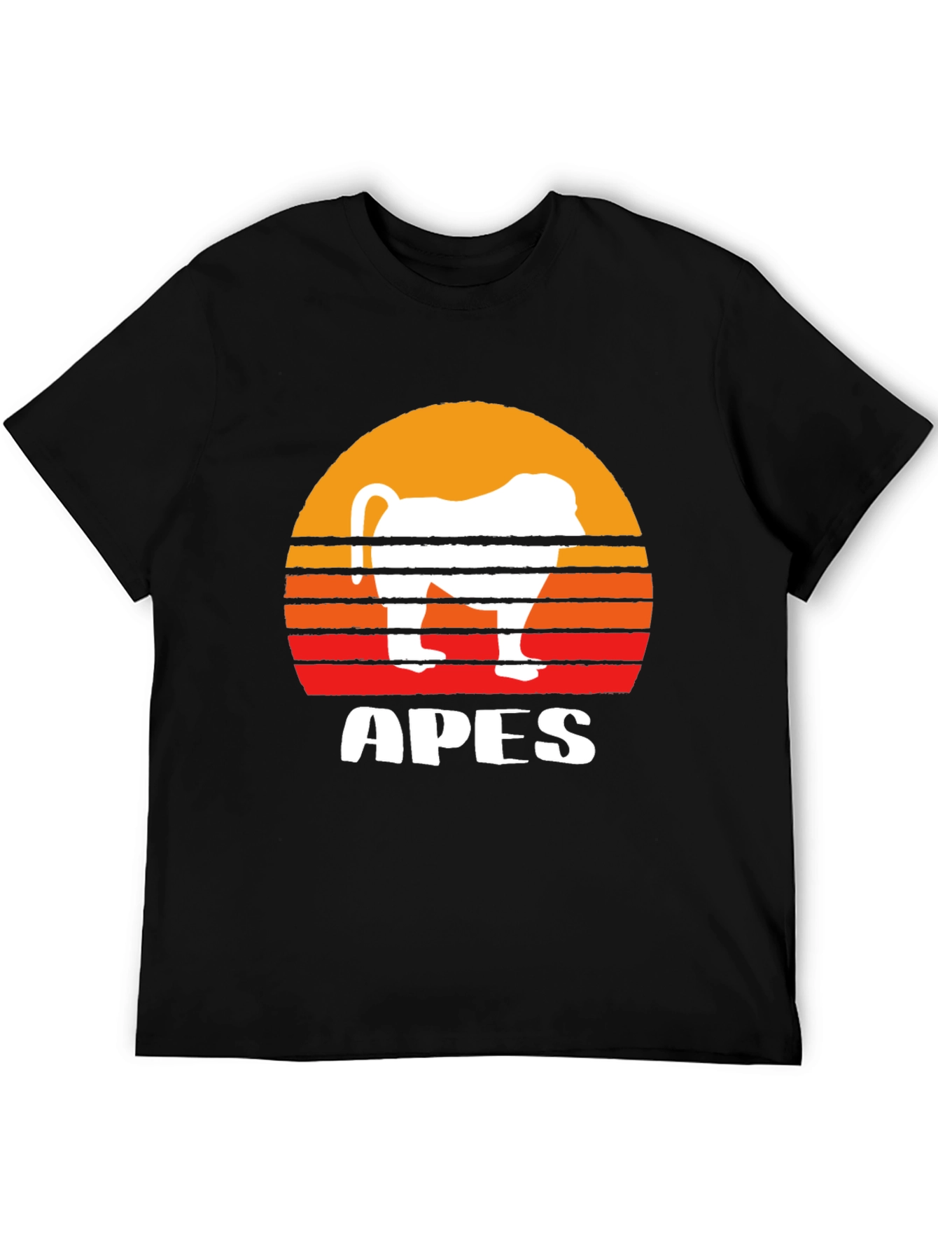 Apes Sunset Graphic T-Shirt - Unique Animal Tee