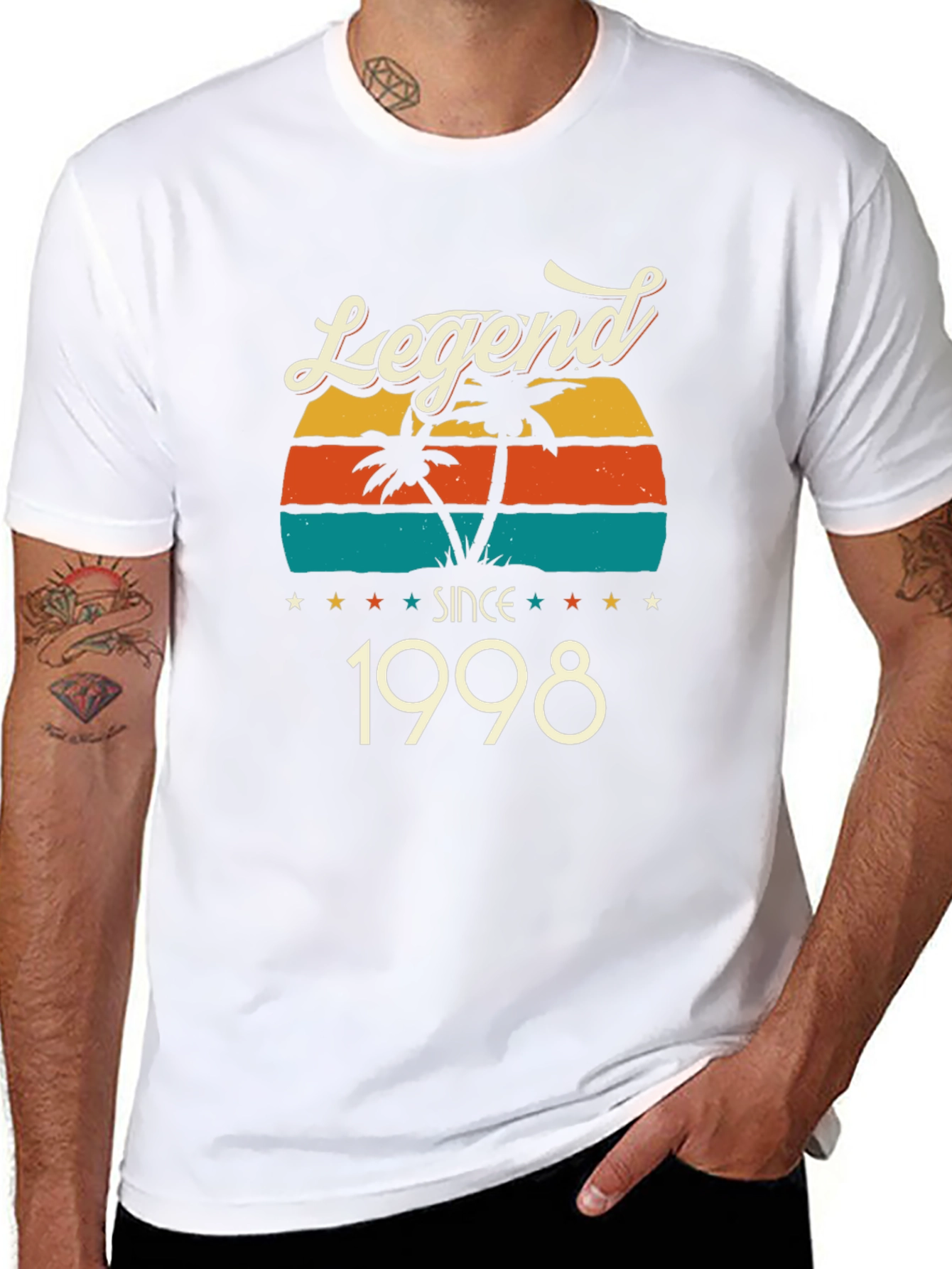 Legend Since 1998 Palm Tree Graphic Black T-Shirt