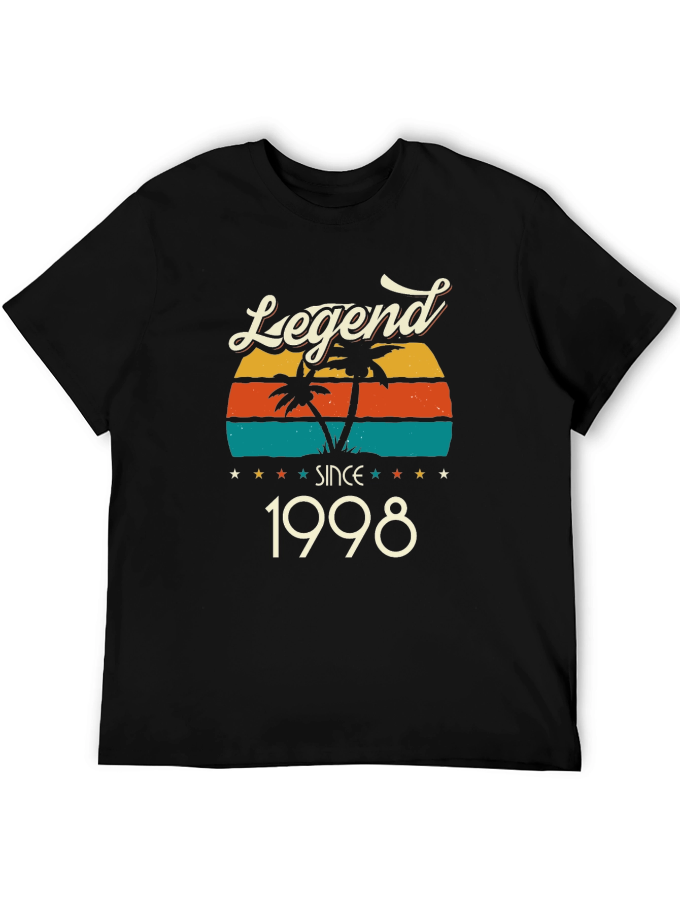 Legend Since 1998 Palm Tree Graphic Black T-Shirt