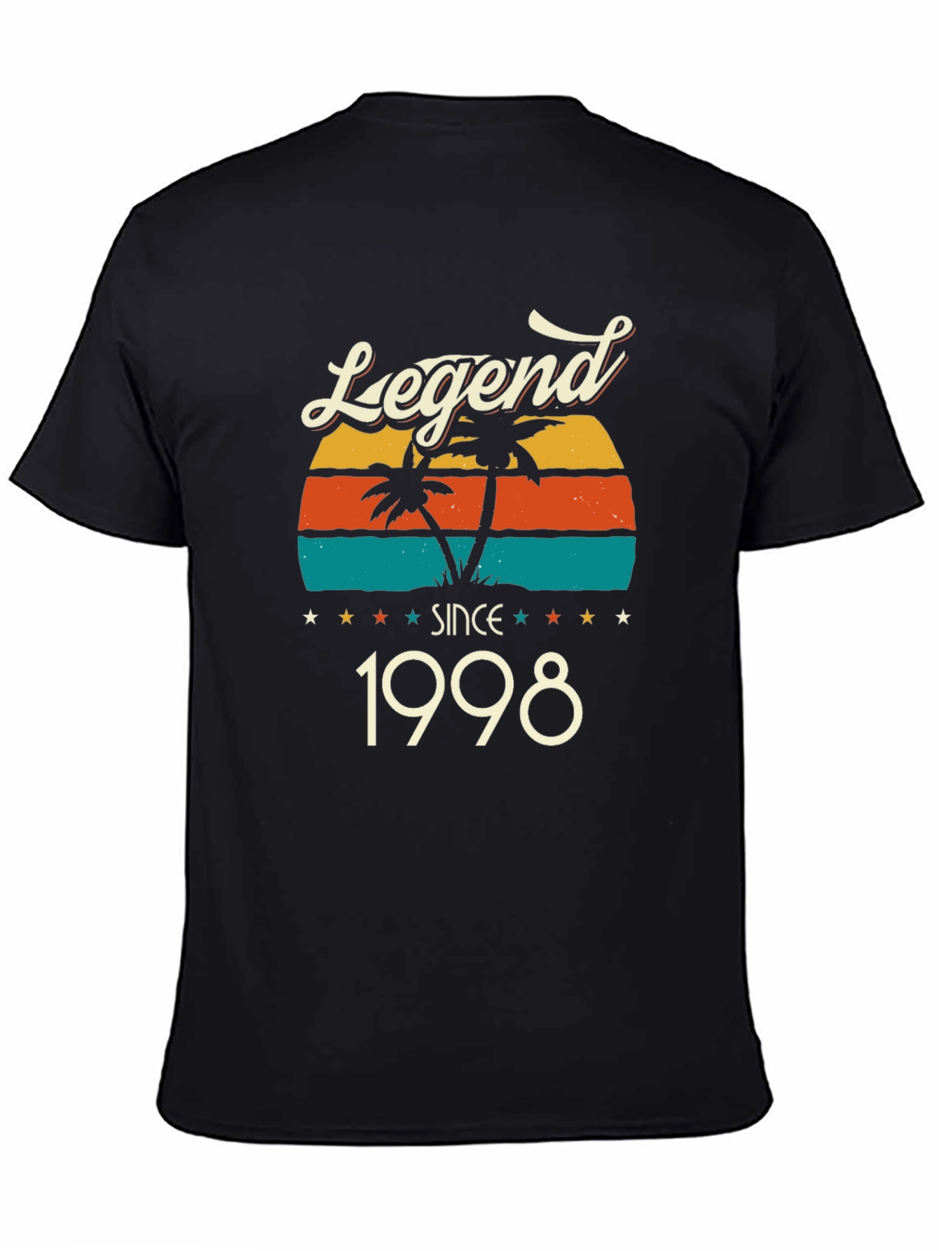 Legend Since 1998 Palm Tree Graphic Black T-Shirt