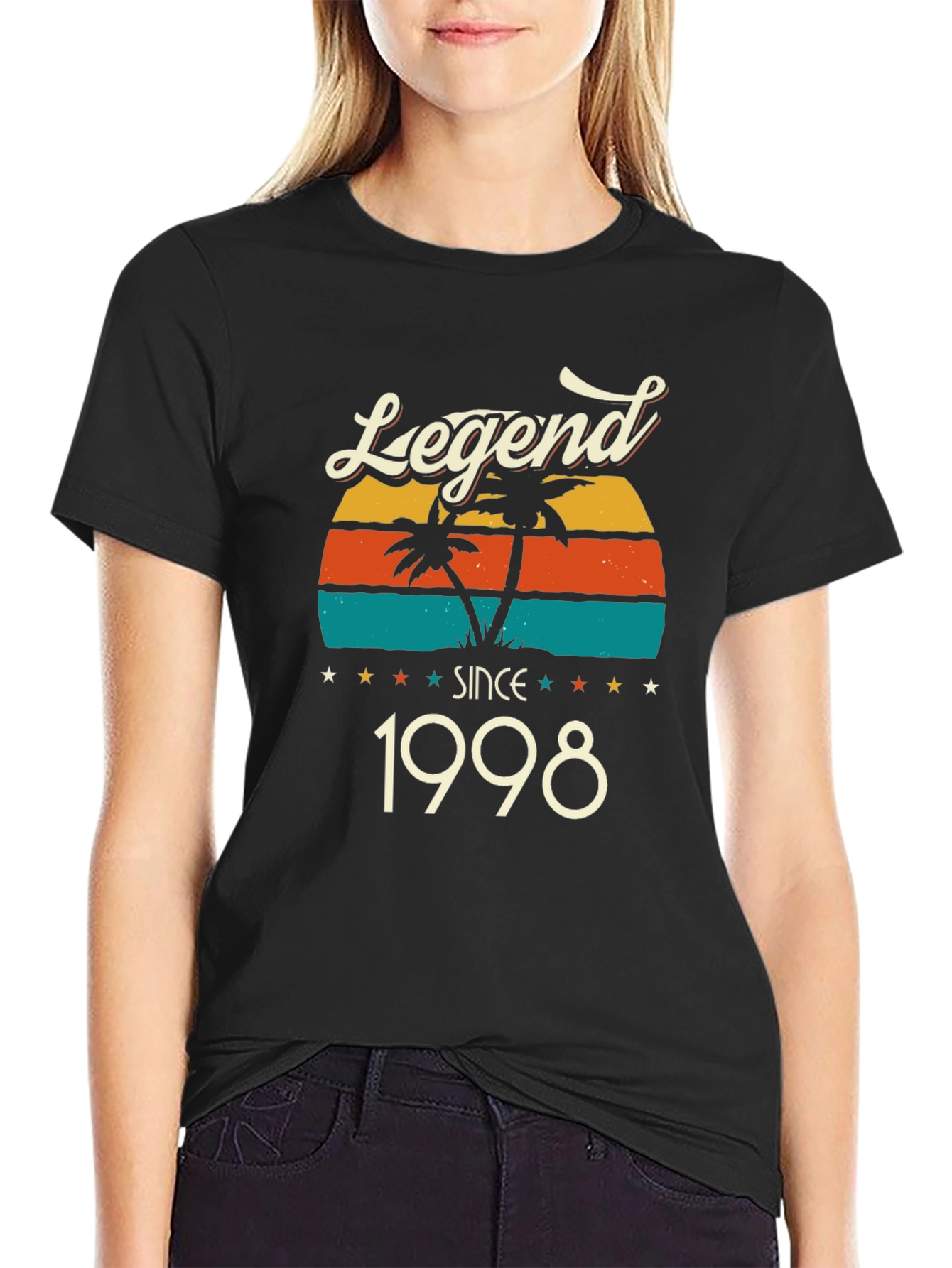 Legend Since 1998 Palm Tree Graphic Black T-Shirt