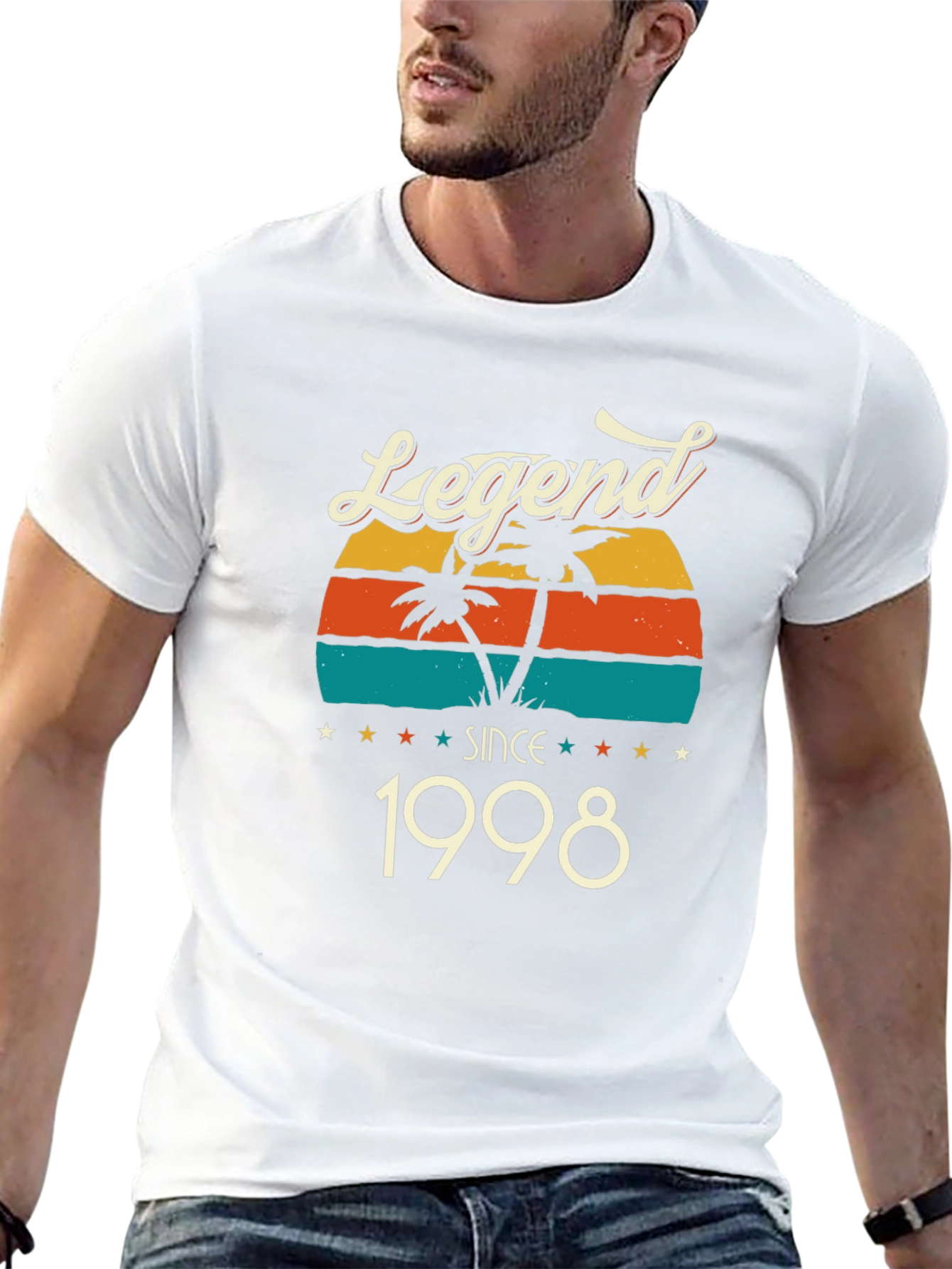 Legend Since 1998 Palm Tree Graphic Black T-Shirt