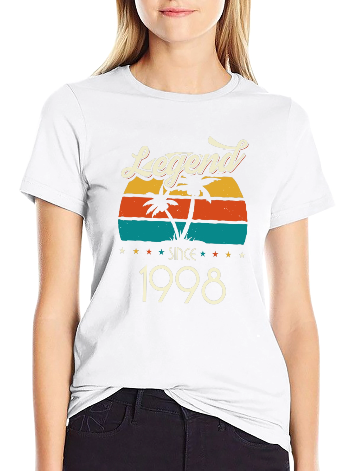 Legend Since 1998 Palm Tree Graphic Black T-Shirt