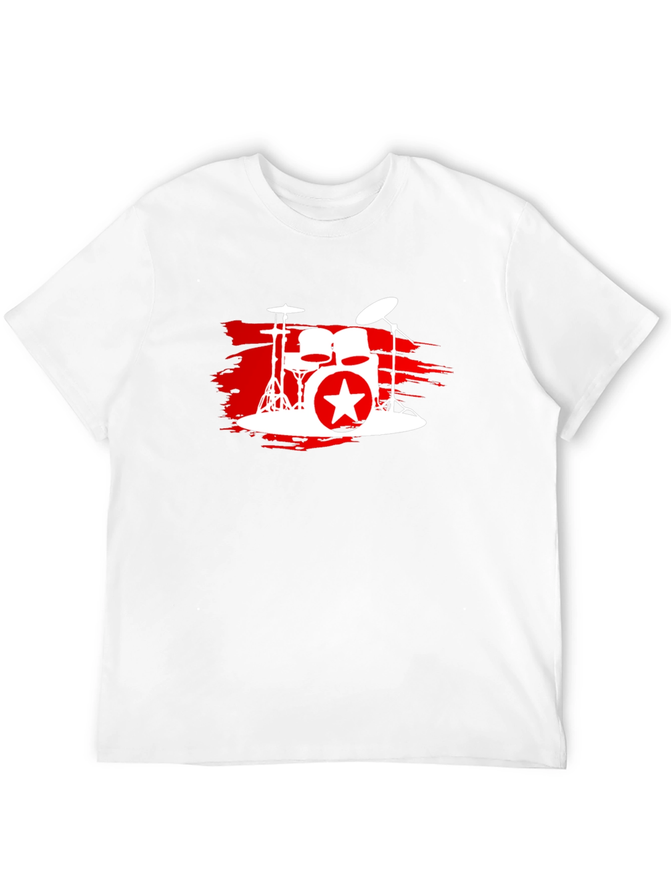 Drum Kit Star Graphic T-Shirt - Black