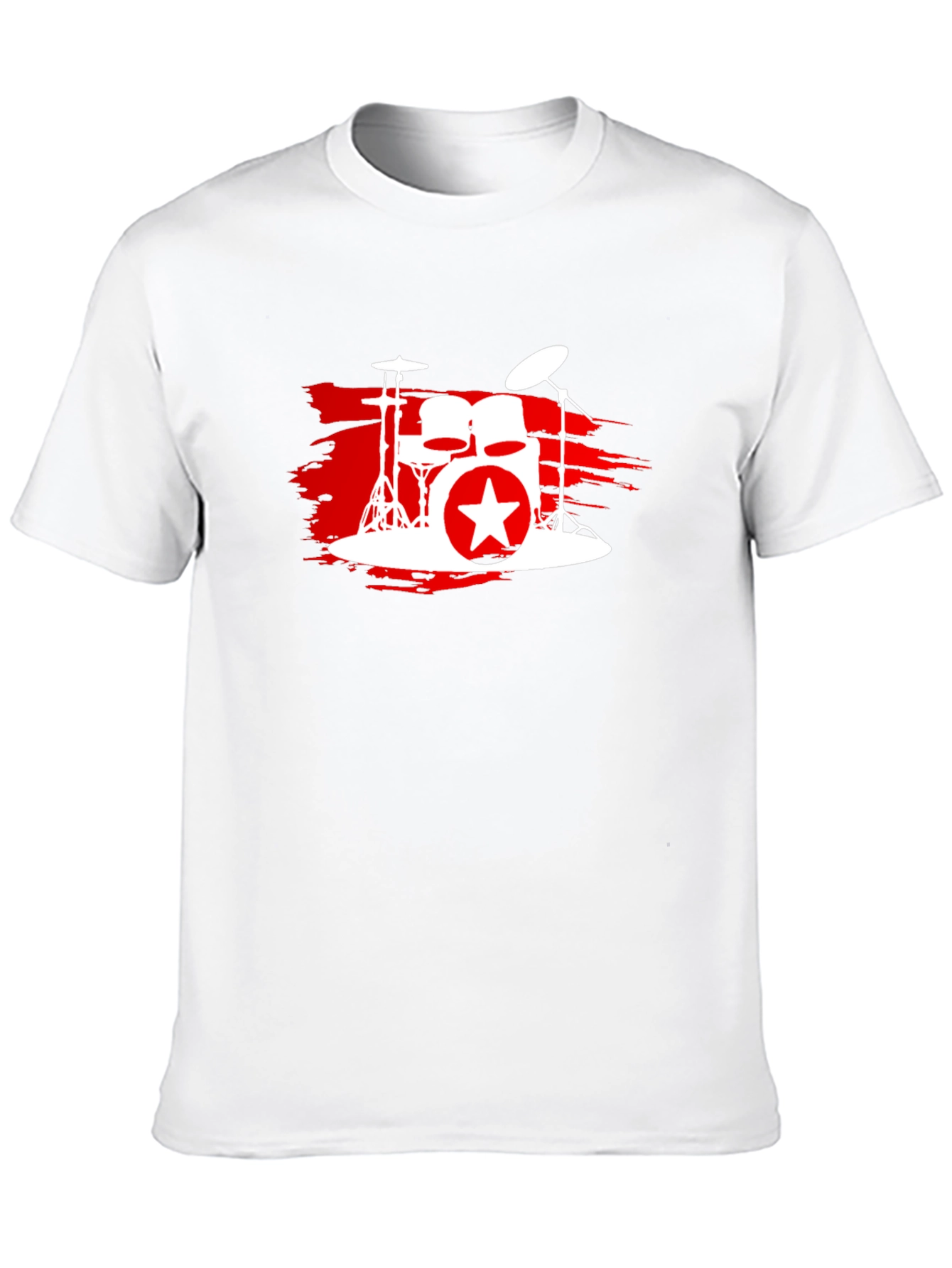 Drum Kit Star Graphic T-Shirt - Black