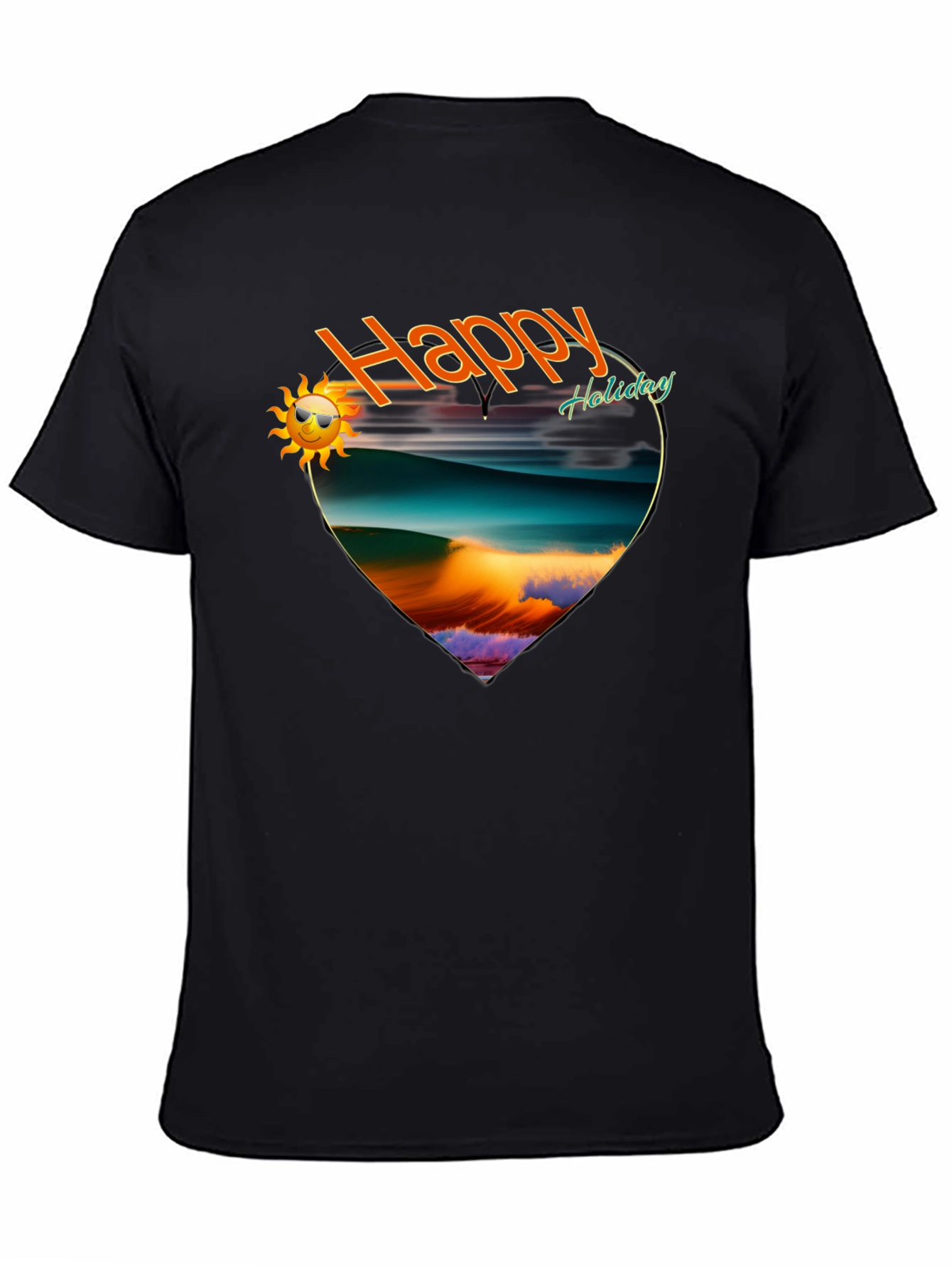 Happy Holiday Graphic Tee -  Beach Scene