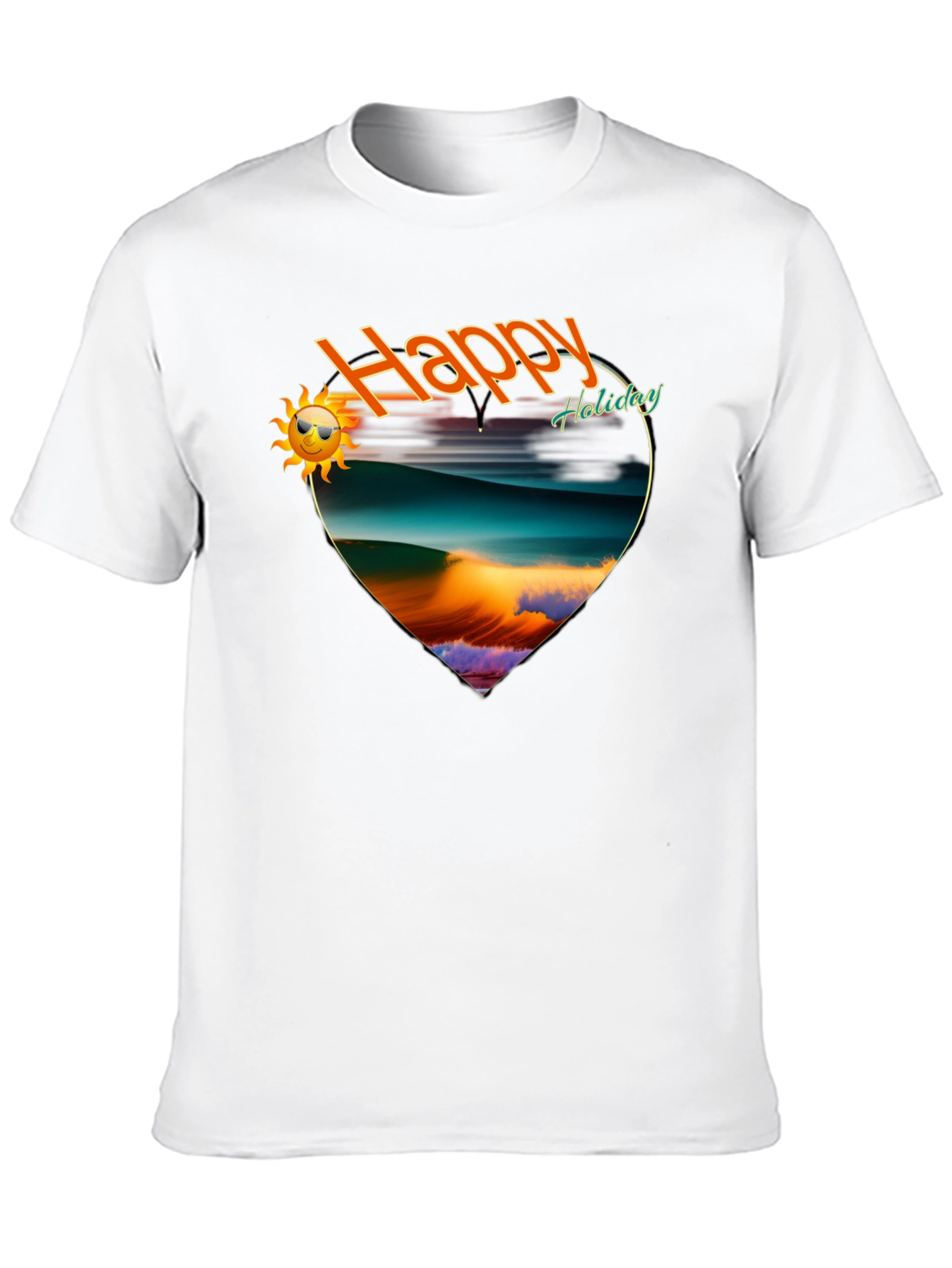 Happy Holiday Graphic Tee -  Beach Scene