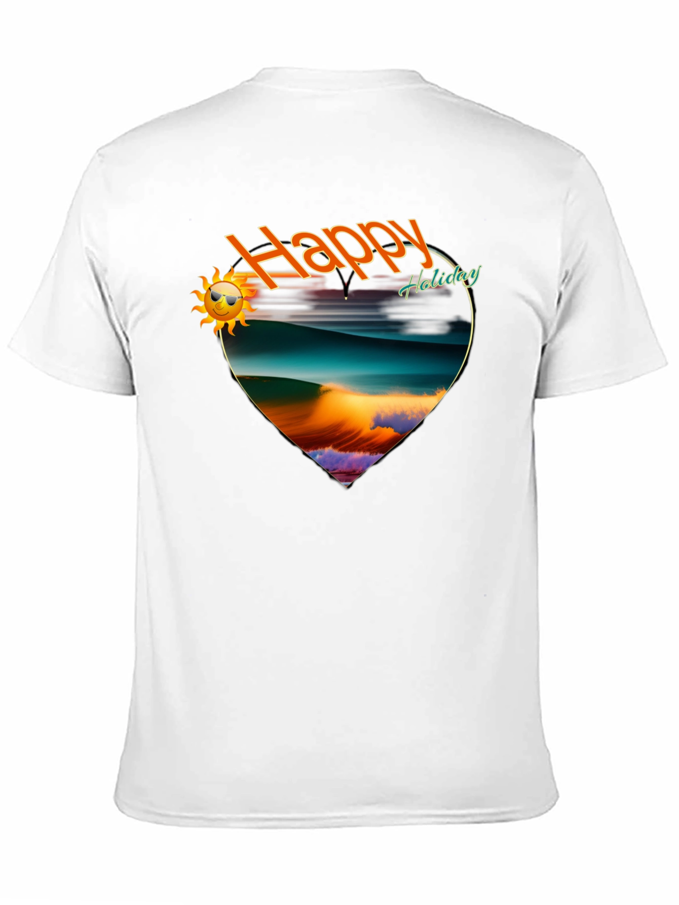 Happy Holiday Graphic Tee -  Beach Scene