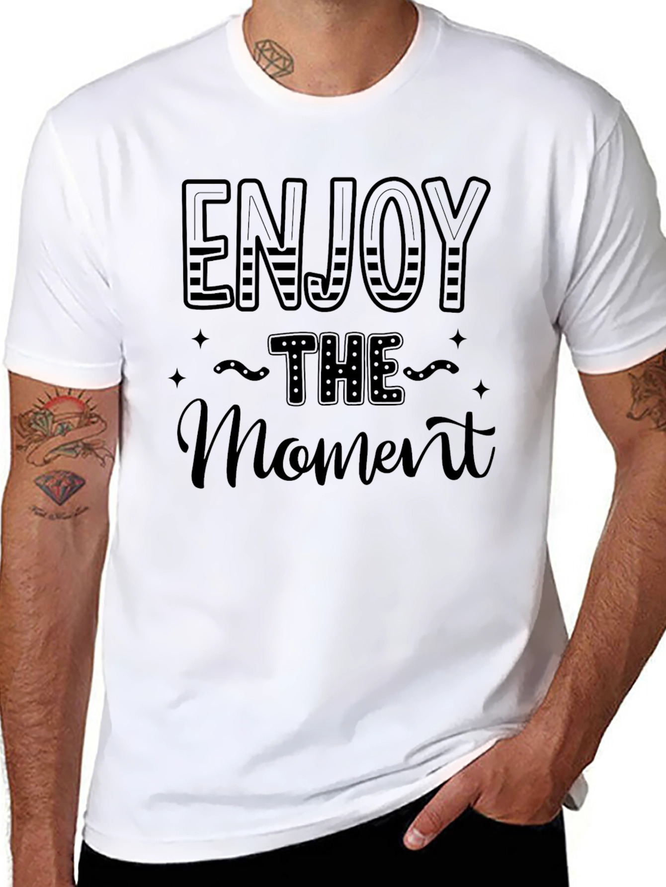 Enjoy the Moment Black Graphic Tee