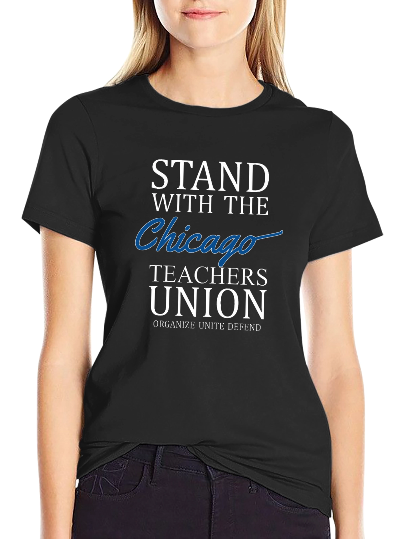Stand With Chicago Teachers Union Graphic Tee