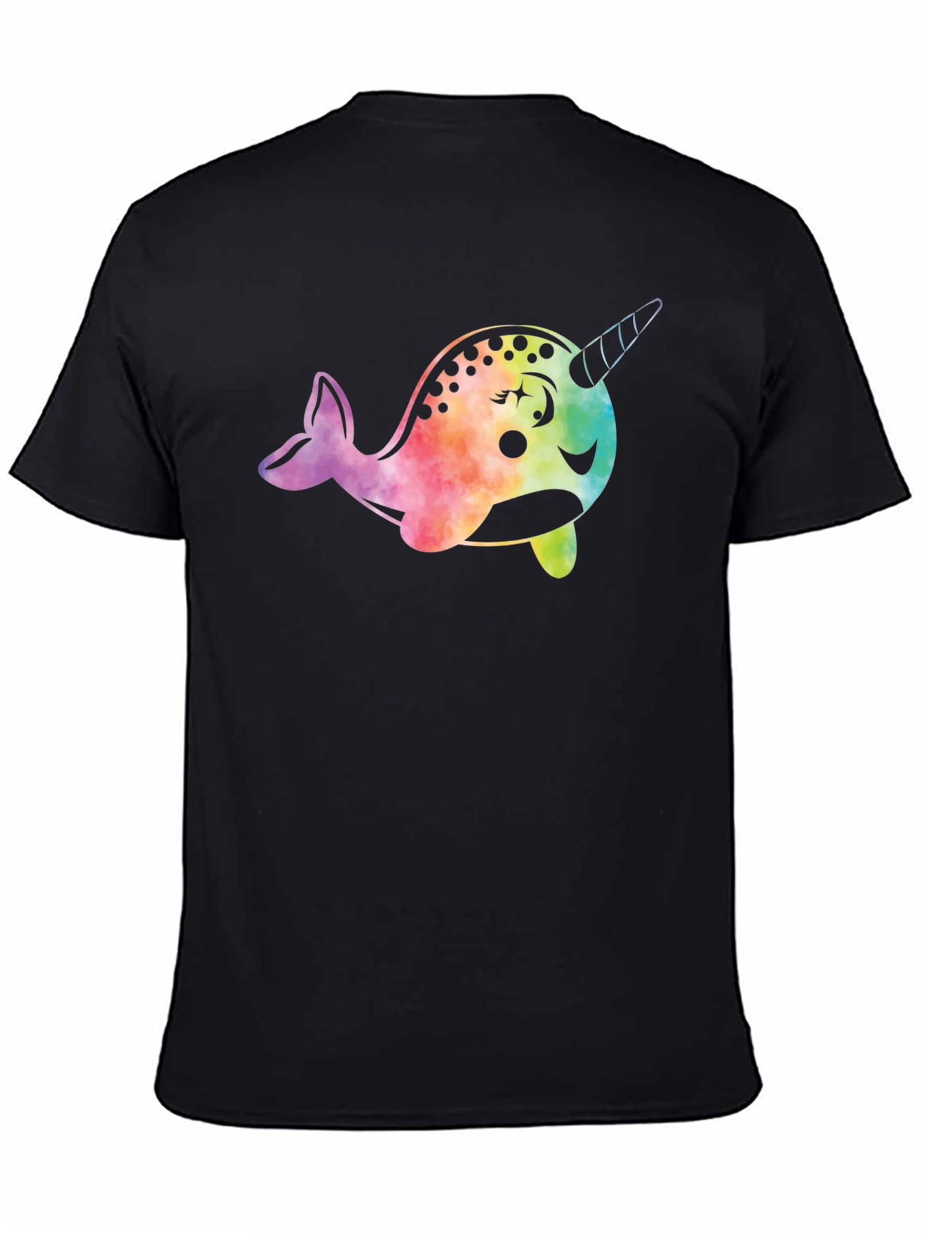 Narwhal Graphic Tee - Black Cotton Comfort