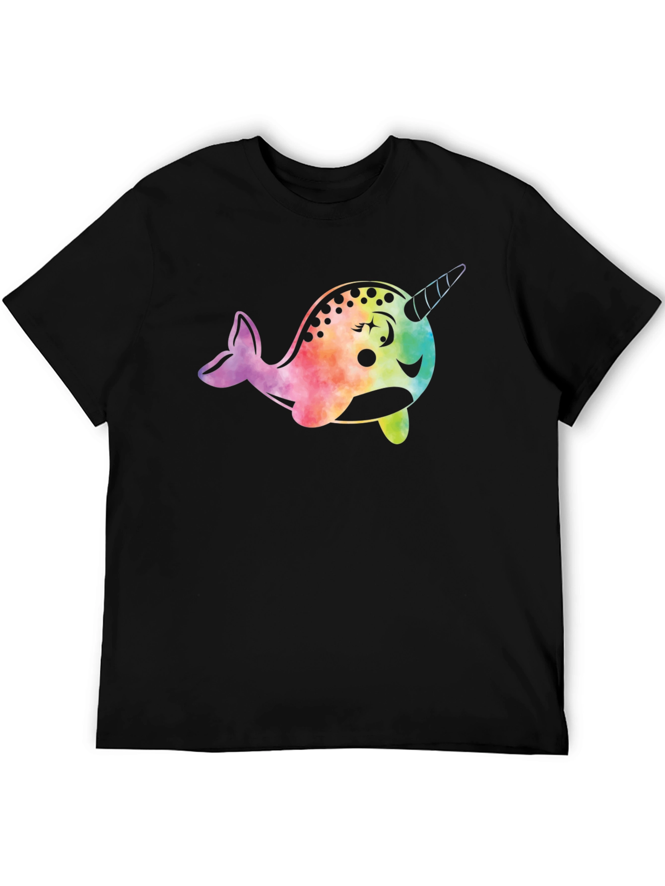 Narwhal Graphic Tee - Black Cotton Comfort
