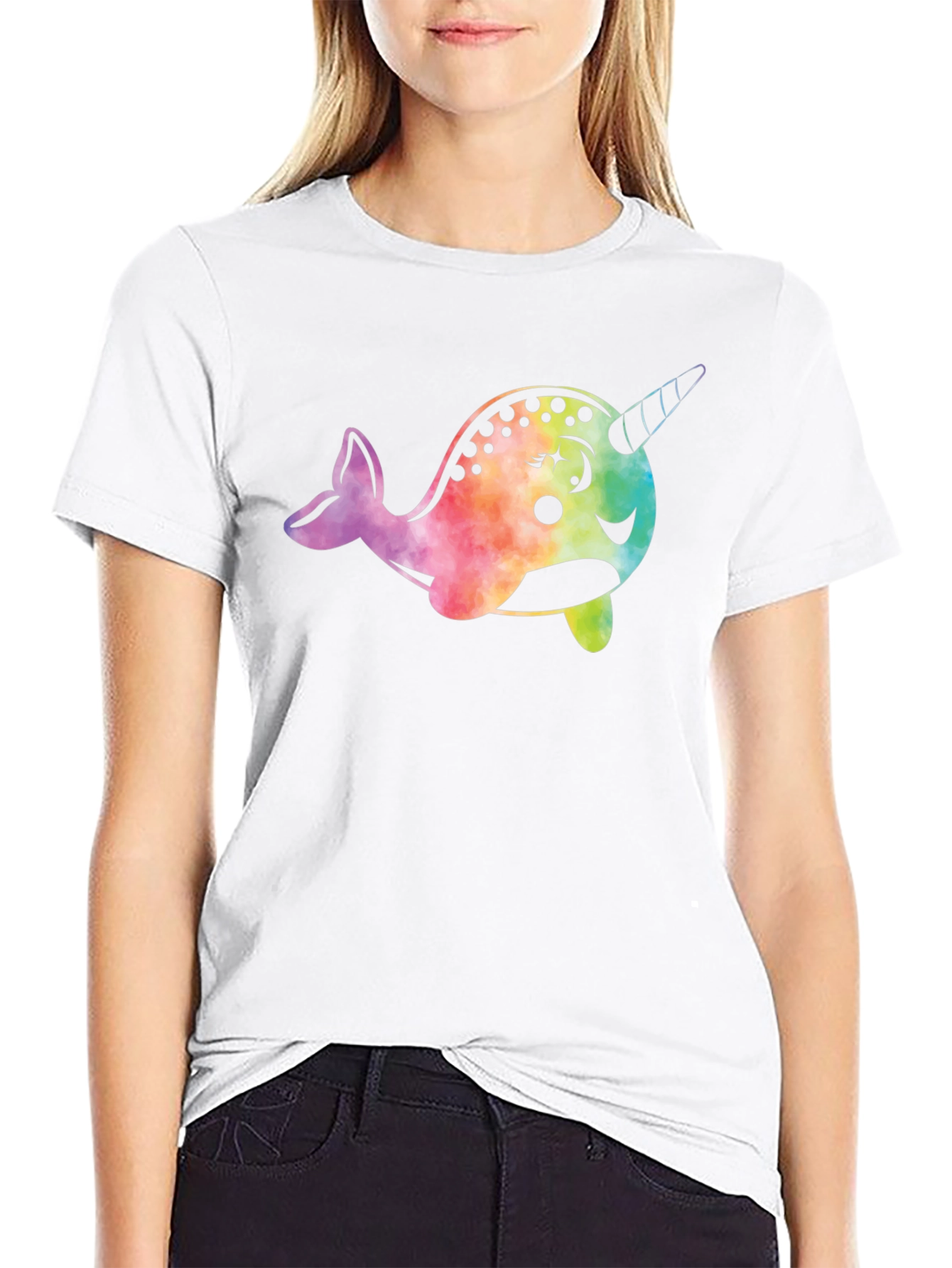 Narwhal Graphic Tee - Black Cotton Comfort