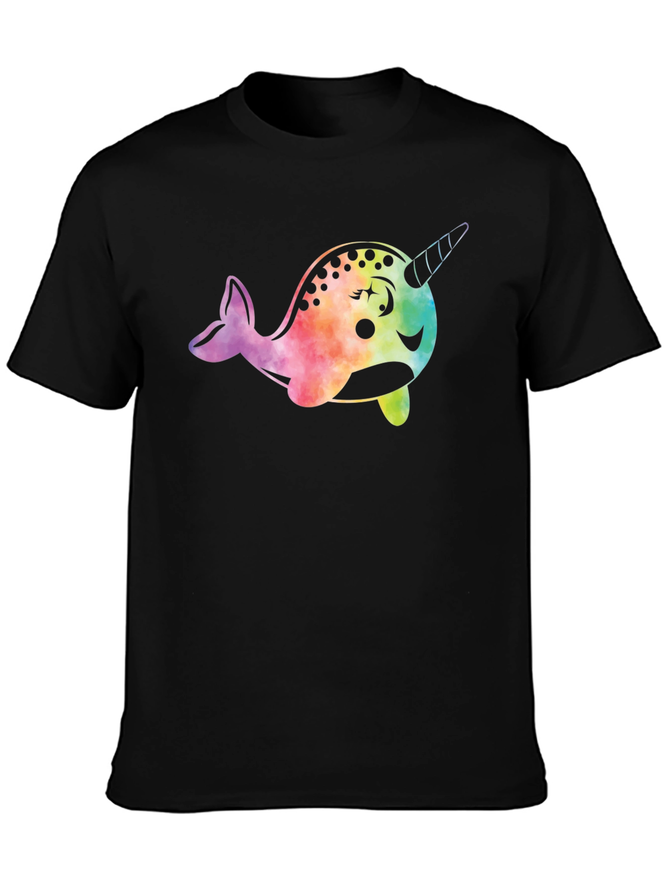 Narwhal Graphic Tee - Black Cotton Comfort